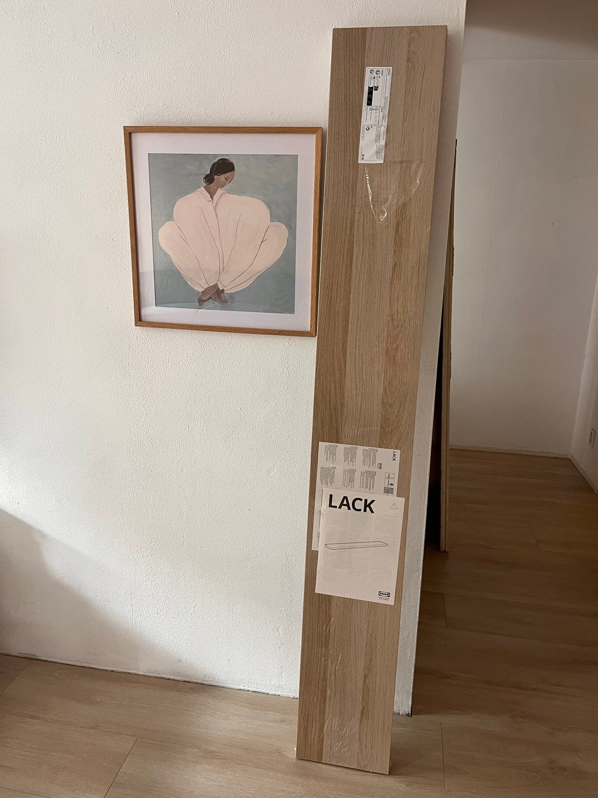 IKEA LACK wandplank 190x26 cm, eiken effect, Huis en Inrichting, Ophalen, Nieuw