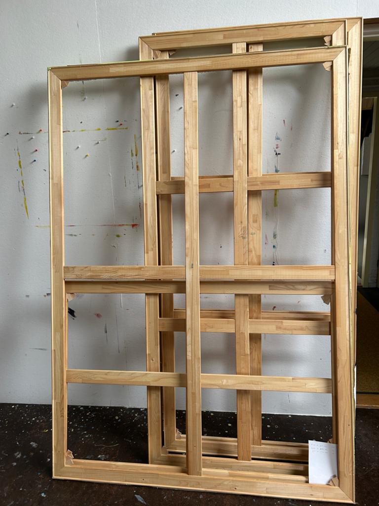 Schildersdoeken spieraam frames diverse maten, Ophalen, Gebruikt, 125 cm of meer, 75 cm of meer
