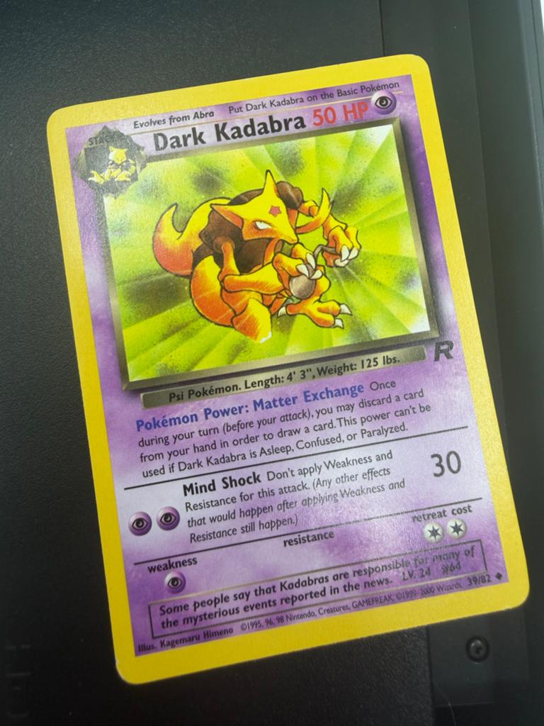 Pokémon Kaart: Dark Kadabra 50 HP (39/82), Ophalen of Verzenden, Gebruikt, Losse kaart