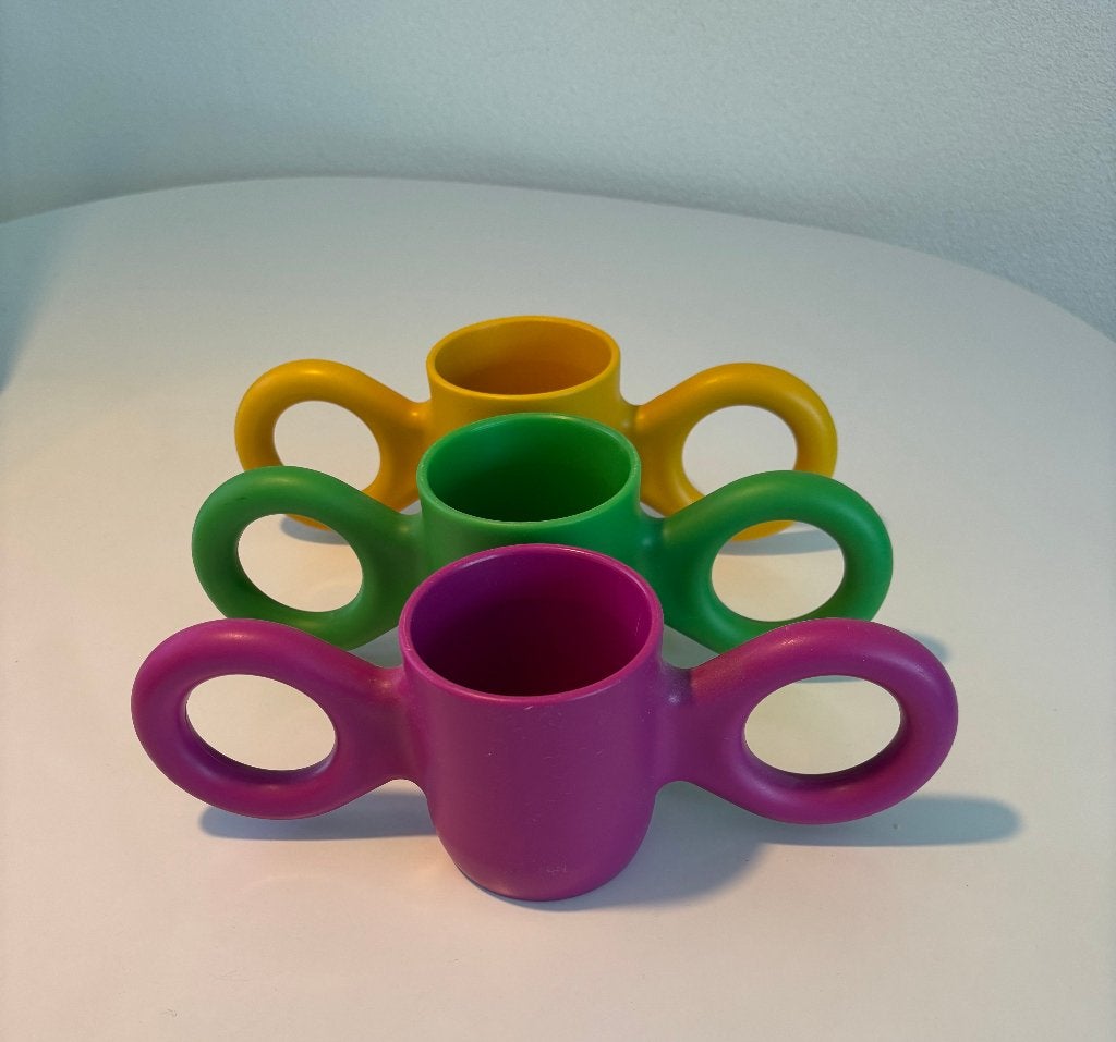 3 "Dombo" Gispen bekers voor kindjes, Kunststof, Gebruikt, Overige merken, Modern