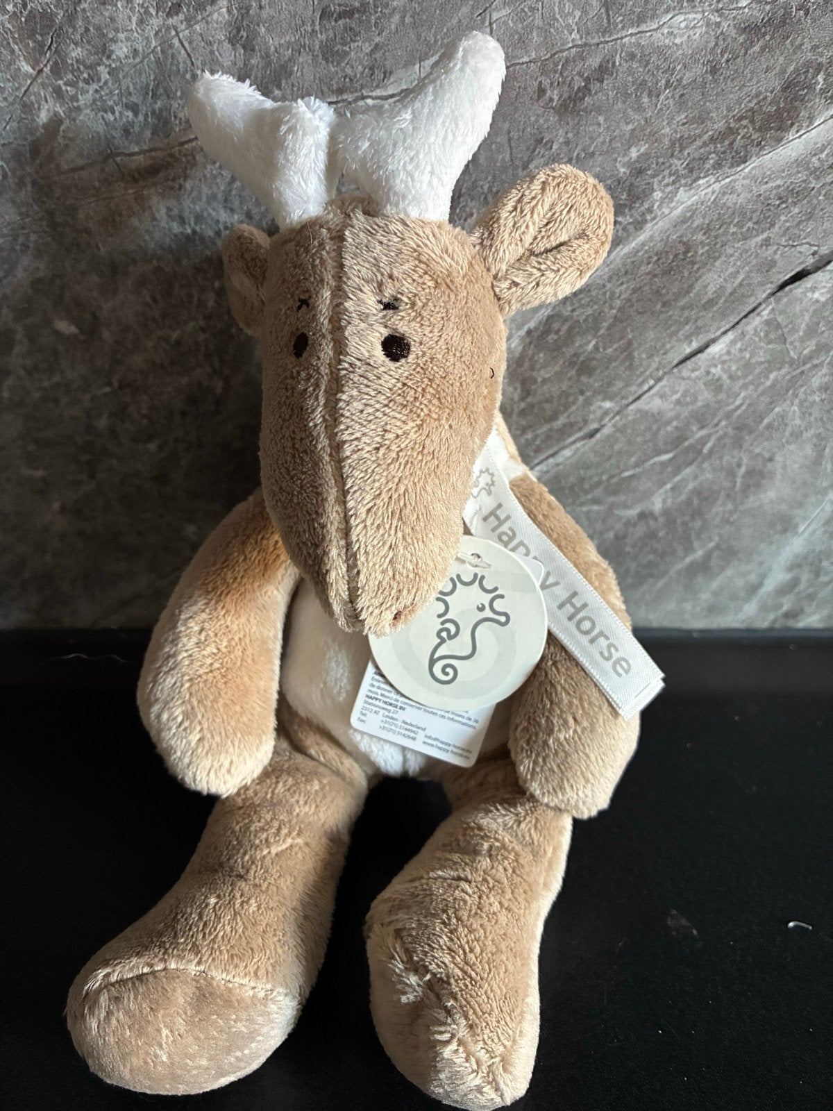Happy Horse Knuffel Rendier met Gewei, Overige karakters, Nieuw, Ophalen of Verzenden, Met label