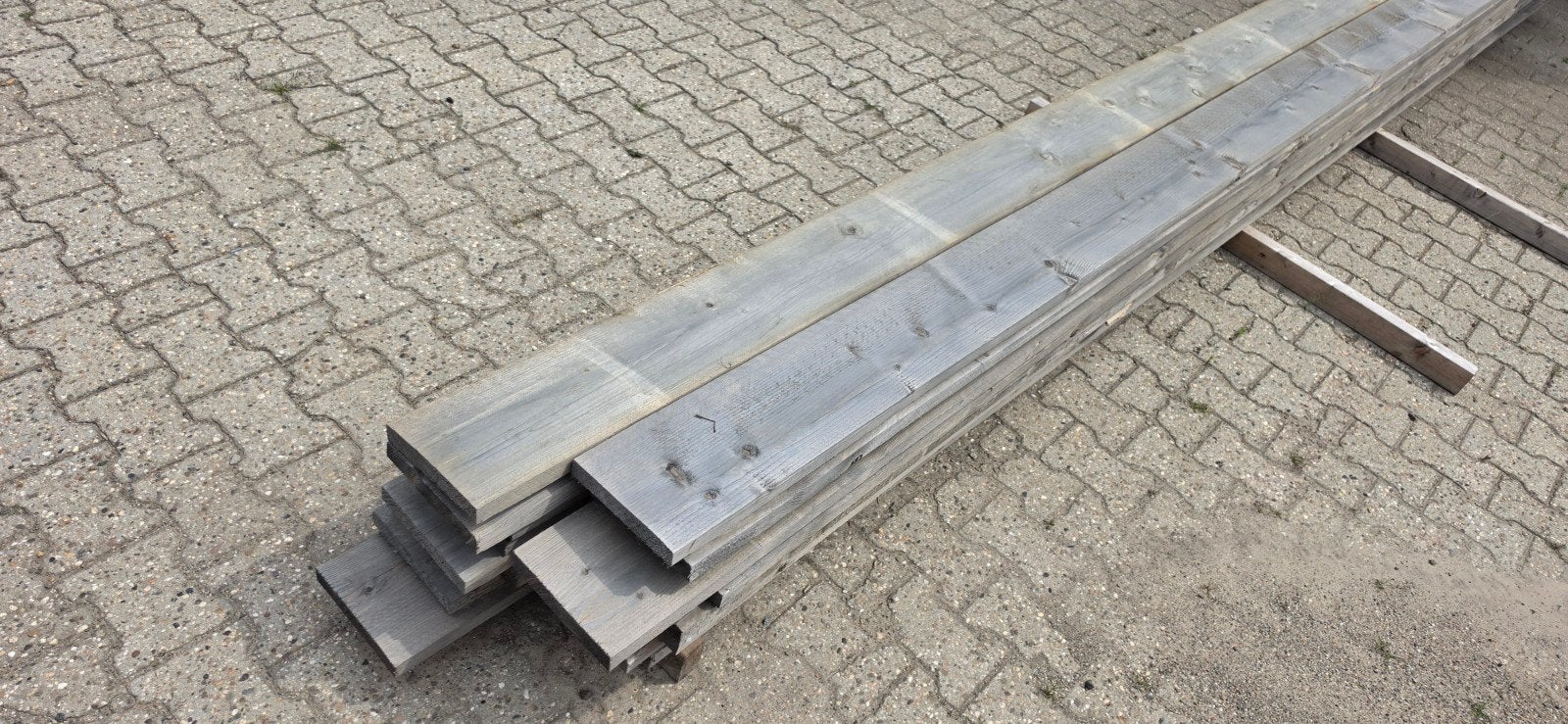 Nieuwe grijs geïmpregneerde steigerplanken 20x3x500 cm 18 st, Doe-het-zelf en Verbouw, Hout en Planken, 25 tot 50 mm, Nieuw, Plank