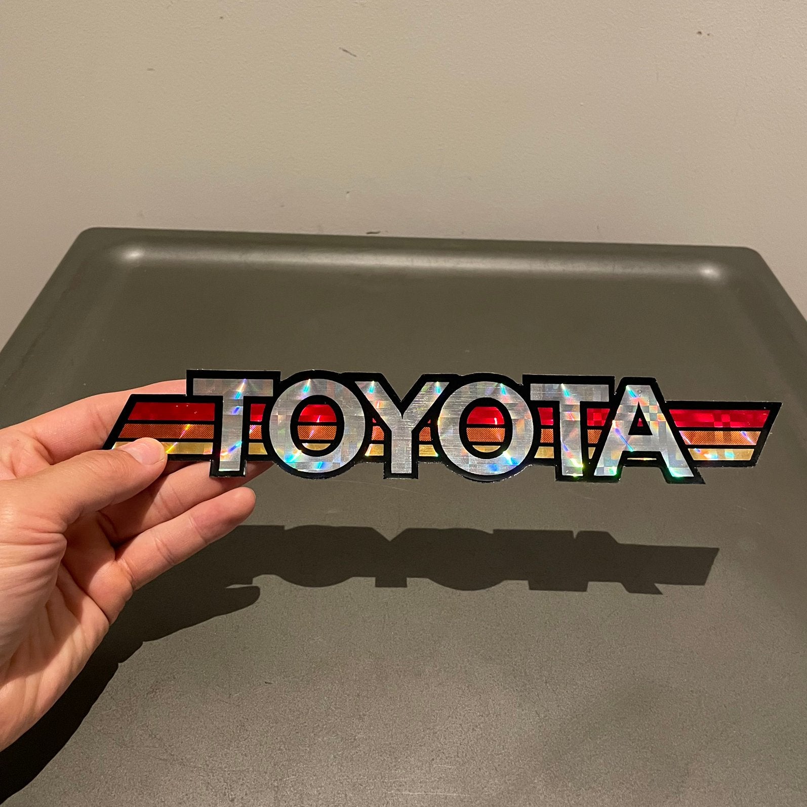 Jaren ‘80 Toyota sticker, Auto diversen, Ophalen of Verzenden