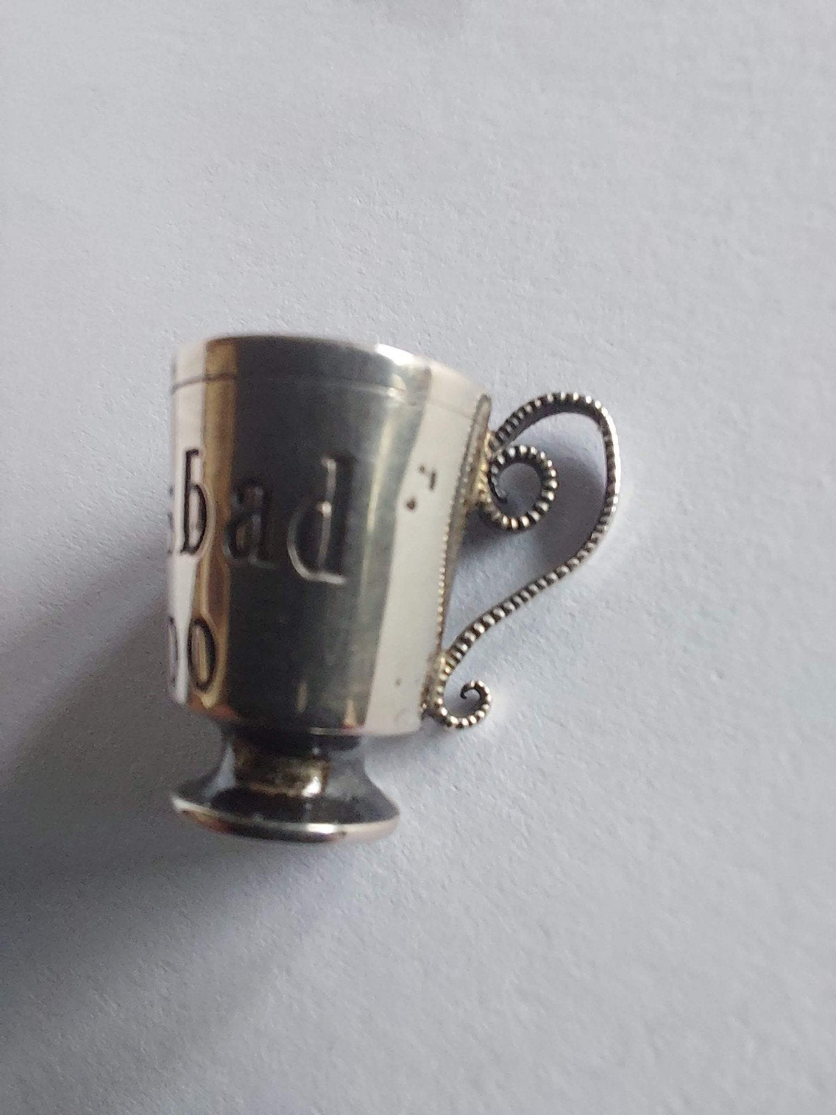 Antieke zilveren miniatuur beker Karlsbad 1900, Ophalen of Verzenden