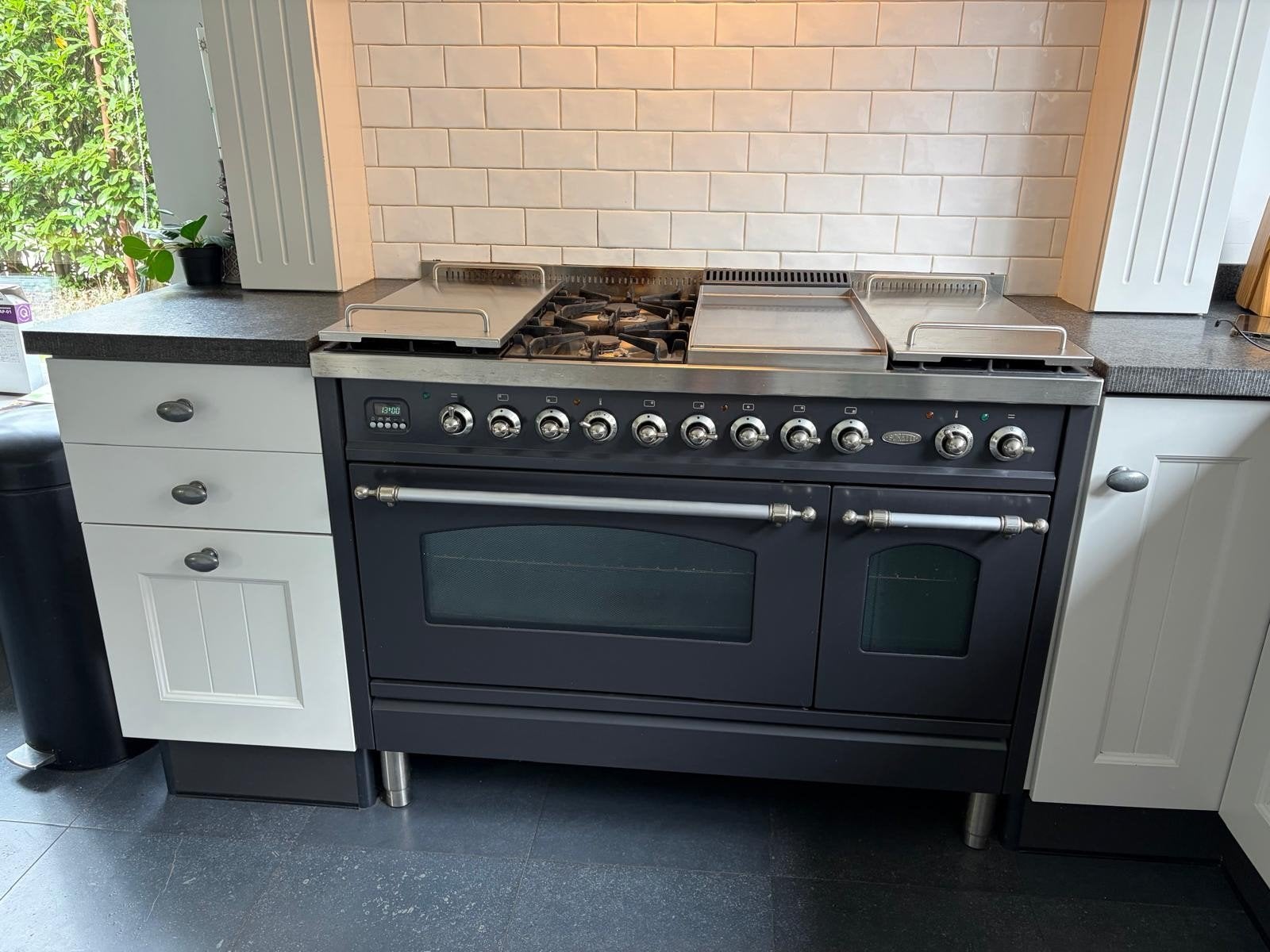 Boretti gasfornuis met twee ovens en 6 gaspitten, Ophalen, Gebruikt, 60 cm of meer, Gas