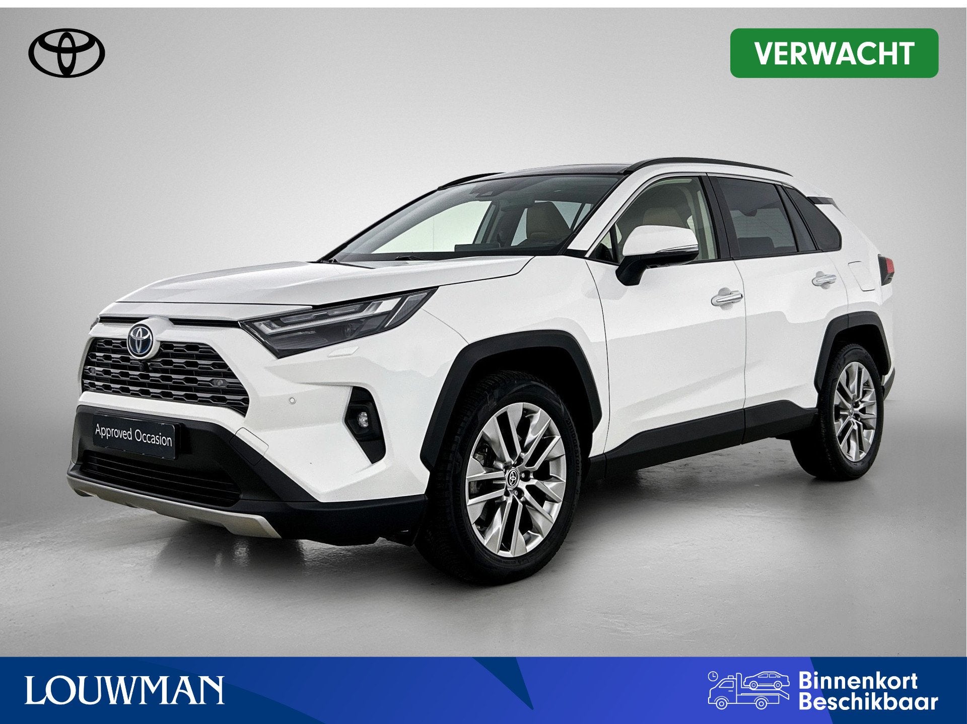 Toyota RAV4 2.5 Hybrid AWD Executive Premium Pack | Panorama, Auto's, Automaat, 12 maanden, Adaptive Cruise Control, Gebruikt
