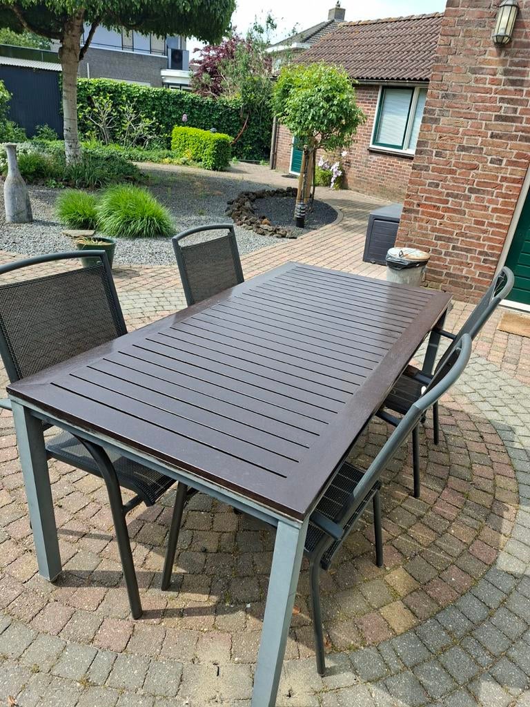 Hartman tuinset - 180x90 tafel - goed onderhouden, Ophalen of Verzenden