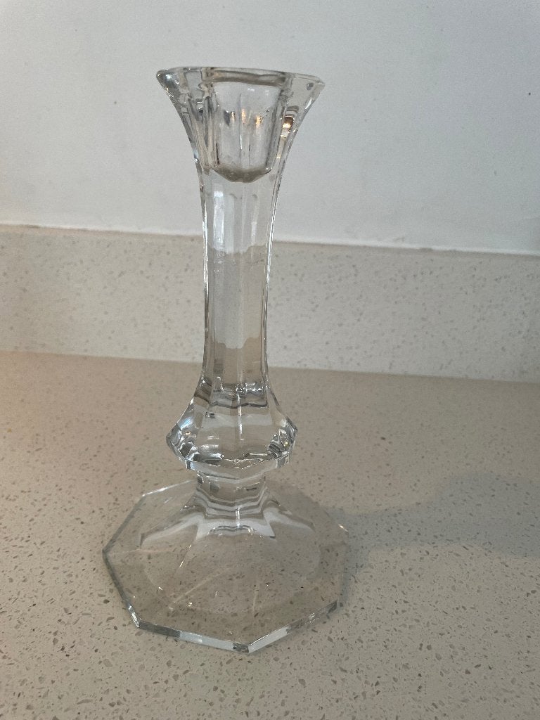 Glazen kandelaar 20cm, Overige materialen, Ophalen of Verzenden, Zo goed als nieuw, 20 cm