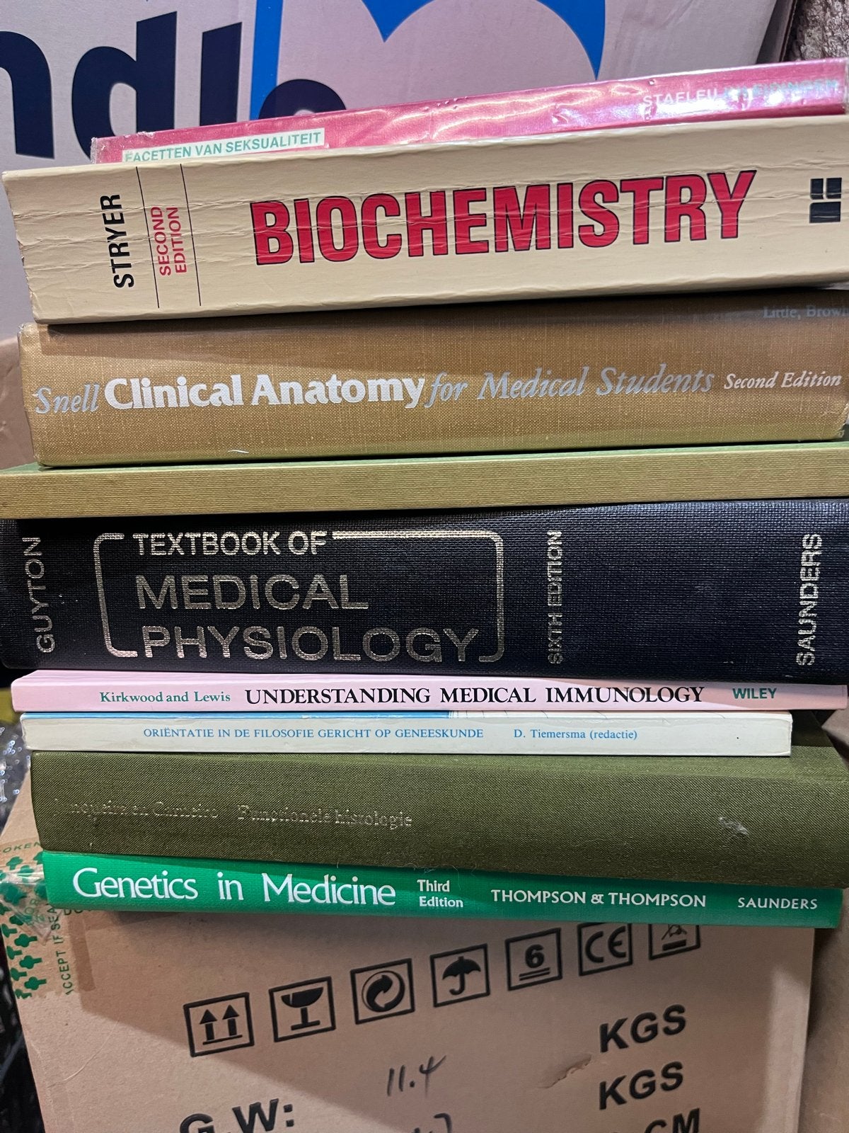 Medische studieboeken: Anatomie, Immunologie, Biochemie, Fys, Ophalen, Beta, Gelezen, WO