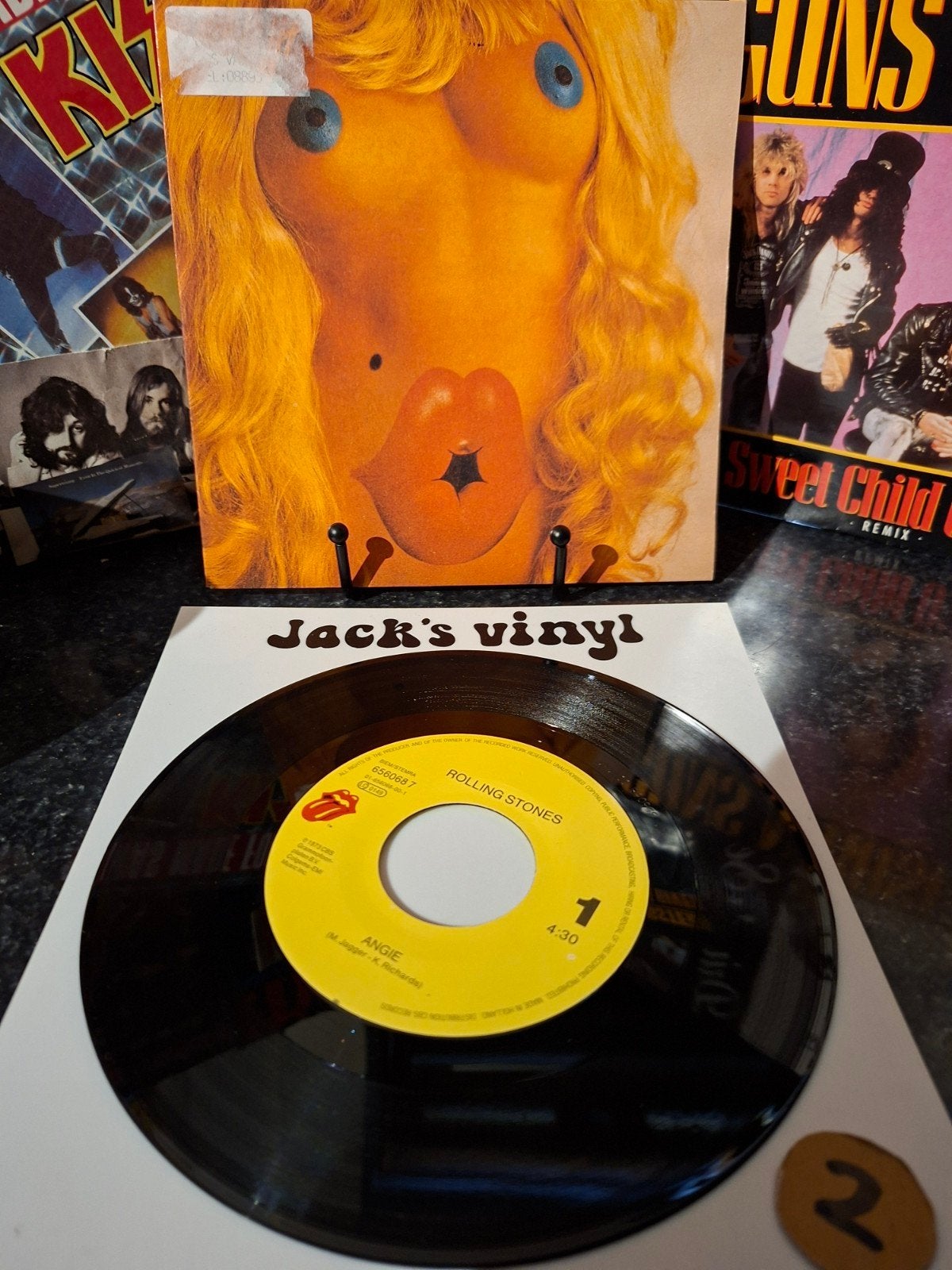 The Rolling Stones - Angie 7 inch vinyl single 1990/2, Gebruikt, 7 inch, Ophalen of Verzenden, Beschermende buitenhoes
