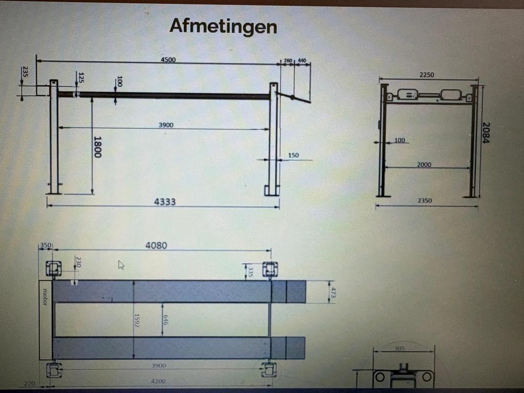 vierkoloms hefbrug, Auto diversen, Autogereedschap, Gebruikt, Ophalen