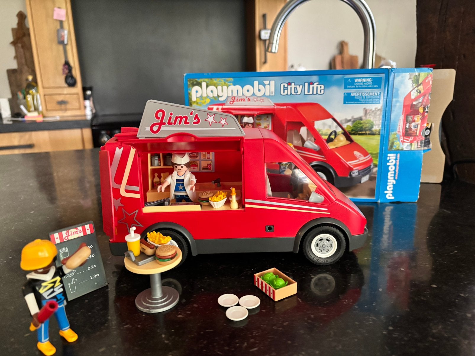 Playmobil City Life Jim's Food Truck, Ophalen of Verzenden, Zo goed als nieuw, Complete set