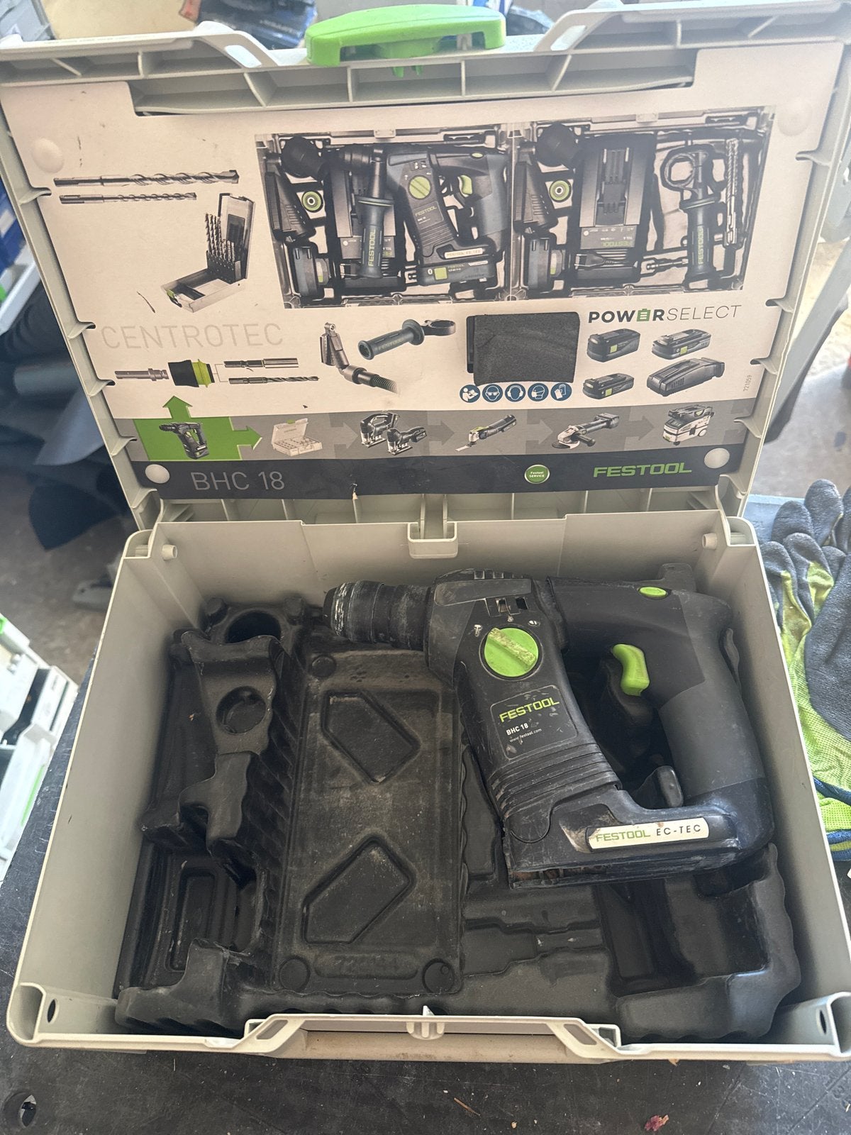 Festool BHC 18 Accu Boorhamer in Systainer, Boor- en/of Breekhamer, Ophalen of Verzenden, Klopboormechanisme, Gebruikt