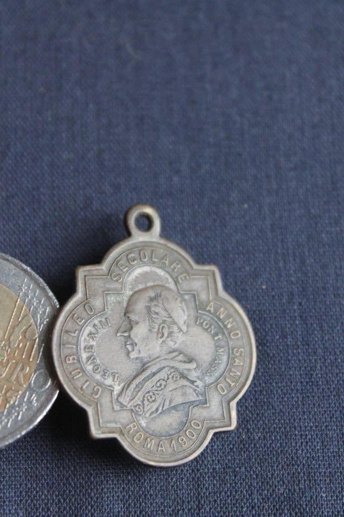 Koperen medaille Heilig jaar 1900, Paus Leo 13 XIII, Ophalen of Verzenden, Brons, Buitenland