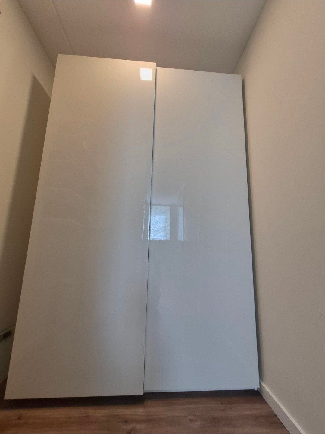 ikea Pax kast  hasvik schuifdeuren  hoogglans  wi, Ophalen, Gebruikt, 25 tot 50 cm, 200 cm of meer
