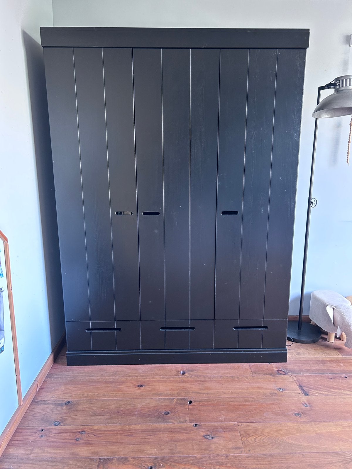 Woood connect zwarte kledingkast, Ophalen, Gebruikt, 100 tot 150 cm, Woood