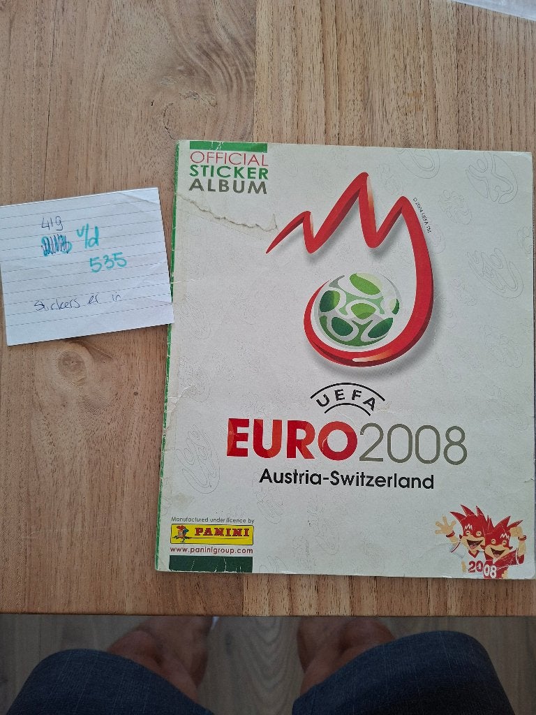 Panini verzamelalbum euro 2008 79% vol, Ophalen of Verzenden, Zo goed als nieuw, Buitenlandse clubs, Boek of Tijdschrift