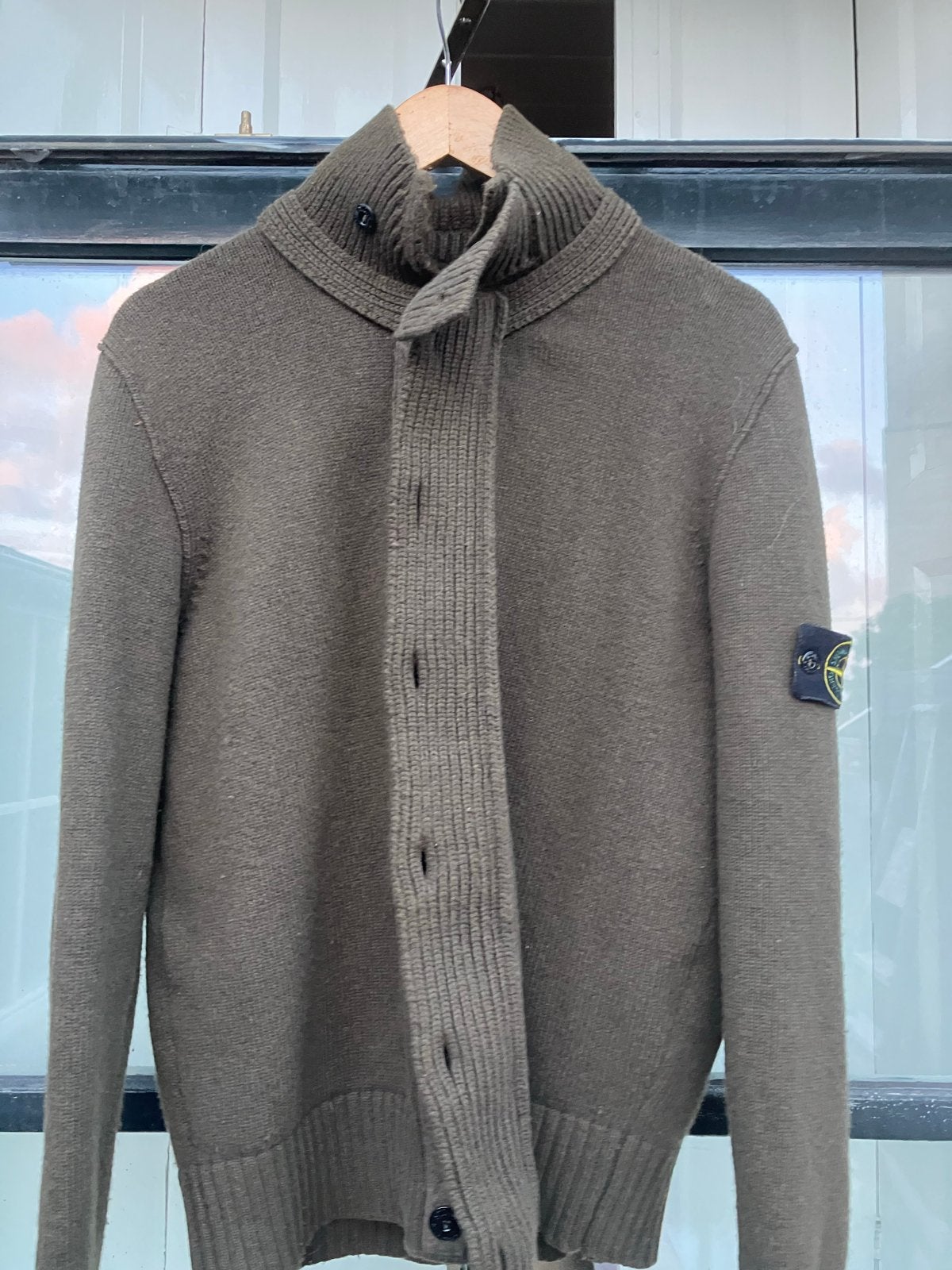 Stone Island vest met knopen en rits - maat L, Ophalen of Verzenden, Gedragen, Maat 52/54 (L), Groen