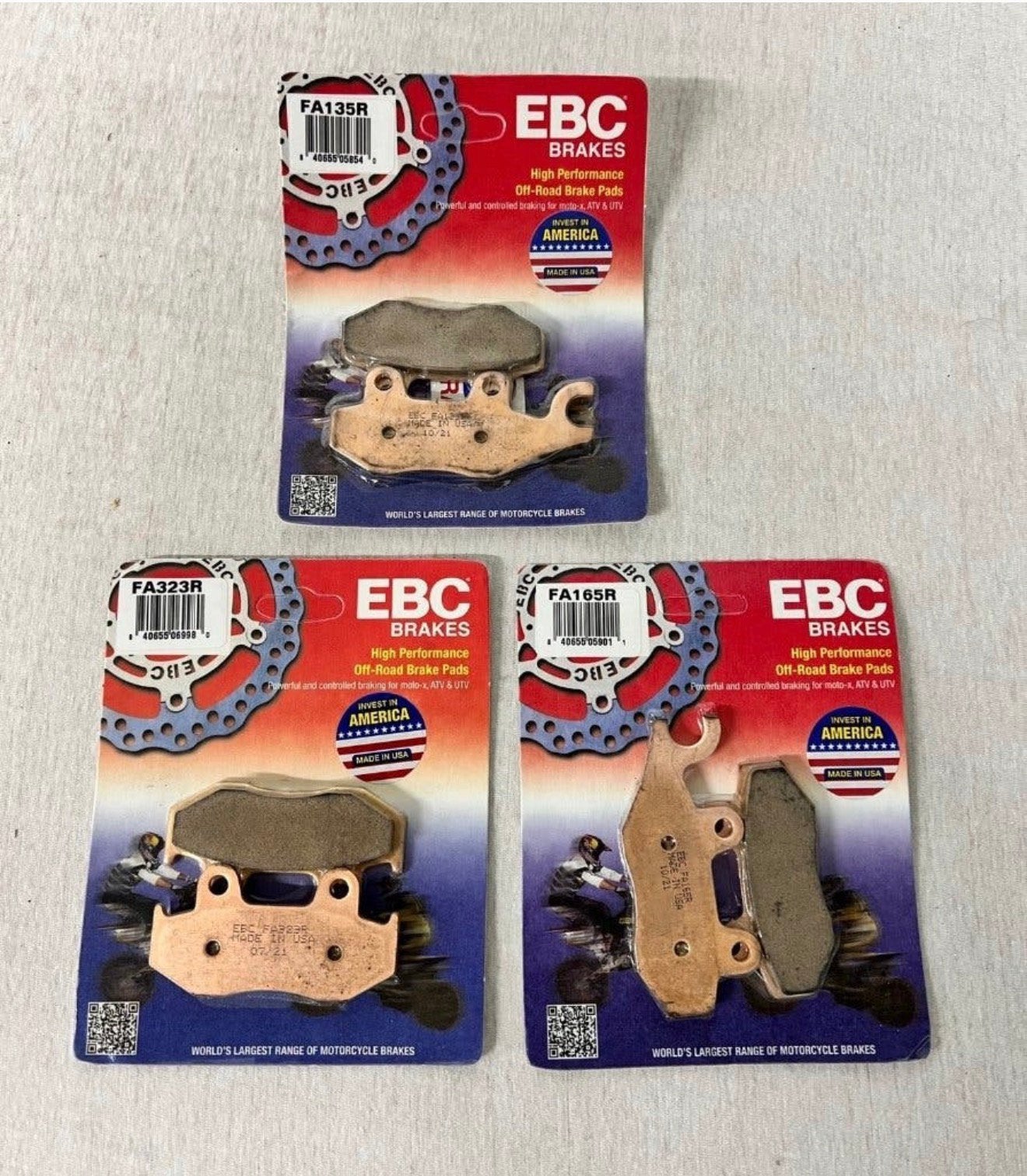 3x remblok set motor remblokken set EBC FA323R FA165R FA135R, Ophalen of Verzenden, P, P, P