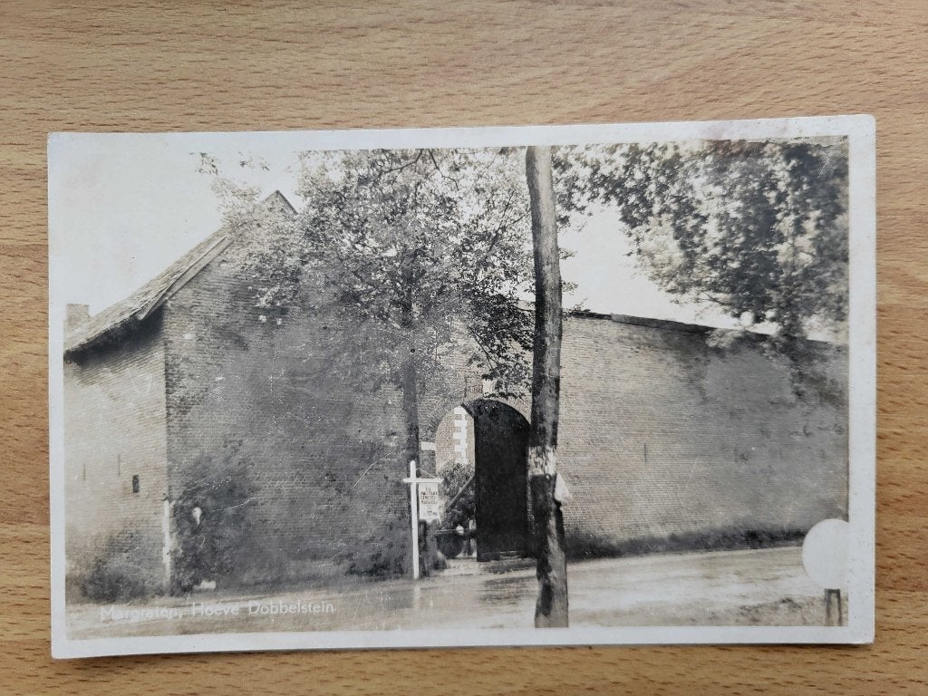 ansicht MARGRATEN Hoeve Dobbelstein 1947 - ZELDZAAM, Verzamelen, Ophalen of Verzenden, Voor 1920, Limburg
