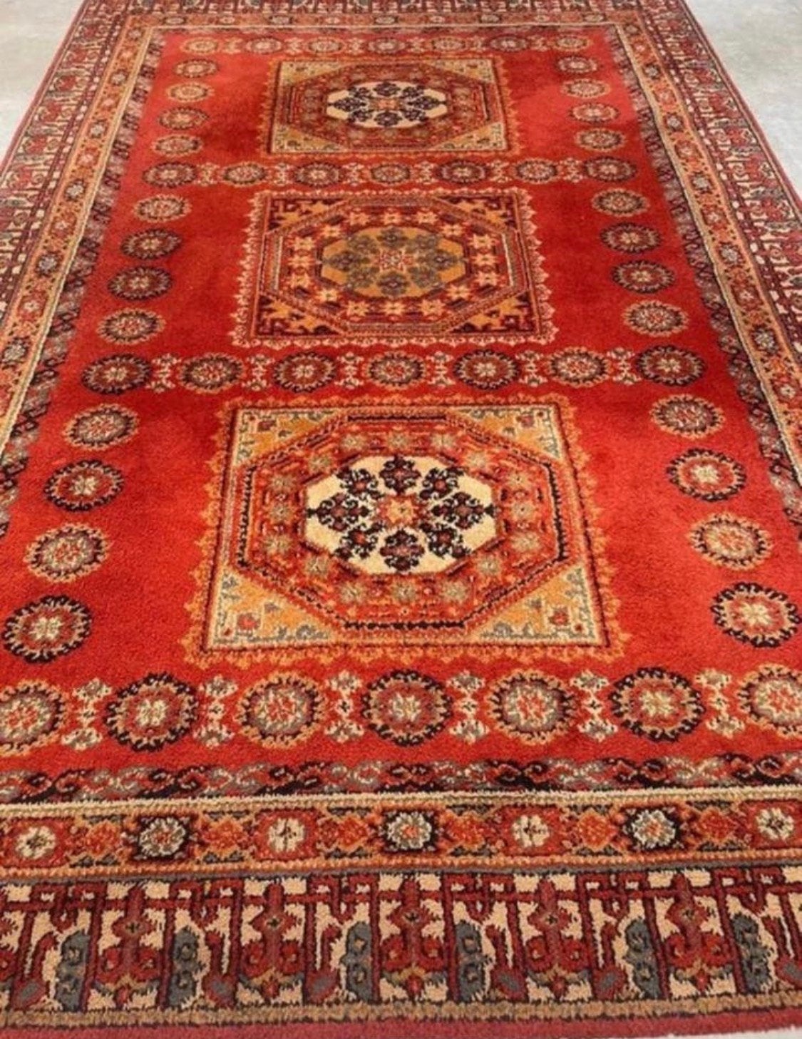 Vintage tapijt 200cm x 300cm perser orient scheerwol perzich, Gebruikt, 150 tot 200 cm, 200 cm of meer, Ophalen of Verzenden