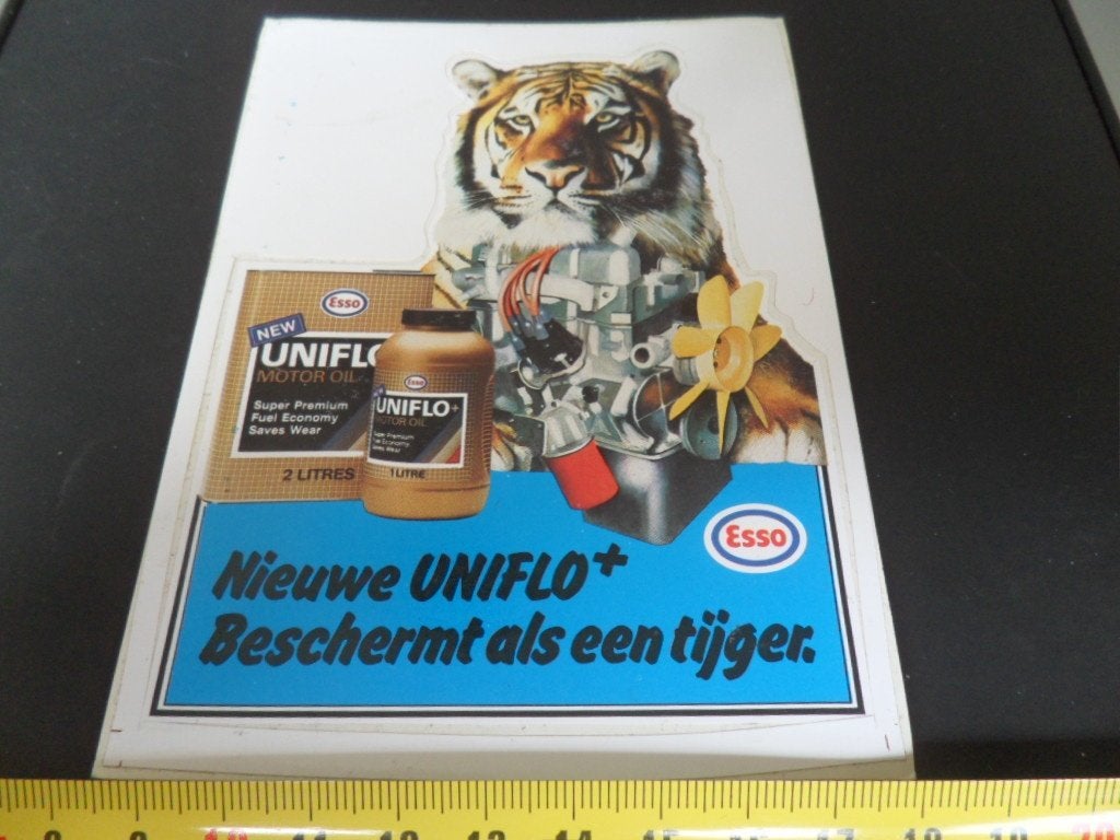 sticker ESSO Nieuwe UNIFLO+ Beschermt als een tijger, Ophalen, Zo goed als nieuw