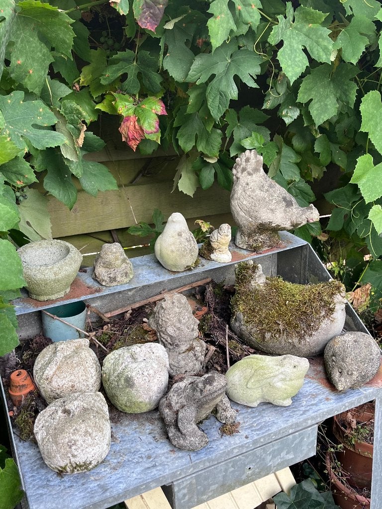 Stenen beeldjes tuin, Ophalen, Gebruikt, Steen, Dierenbeeld