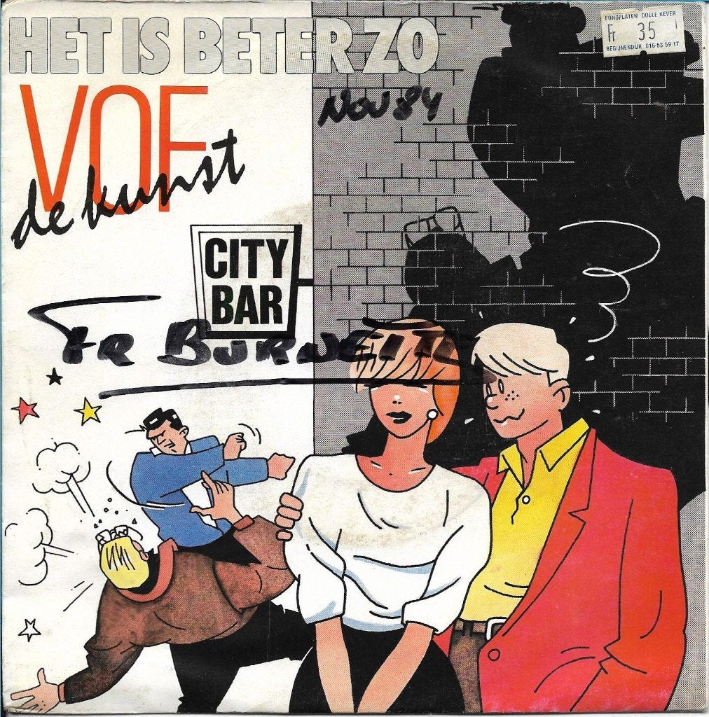 Vof de Kunst - Het is beter zo, Cd's en Dvd's, Vinyl Singles, Ophalen of Verzenden, Zo goed als nieuw, 7 inch, Nederlandstalig
