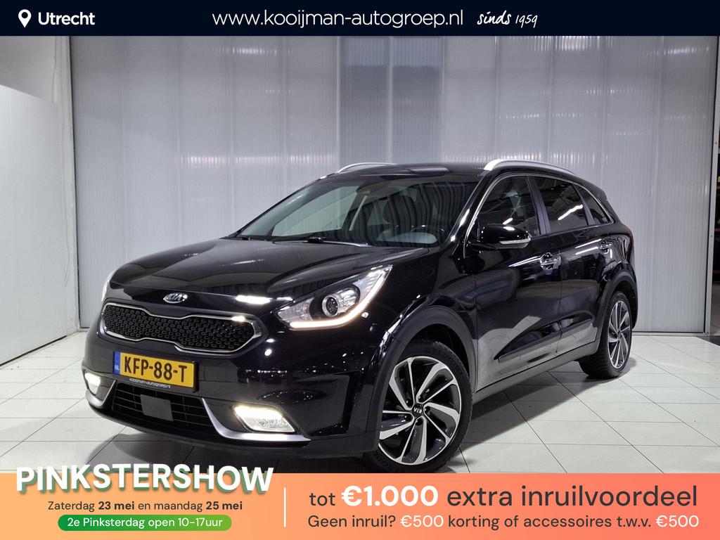 Kia Niro 1.6 GDi Hybrid DynamicLine 18 Inch, Apple Carplay/A, Gebruikt, Euro 6, 2 kWh, Leder en Stof