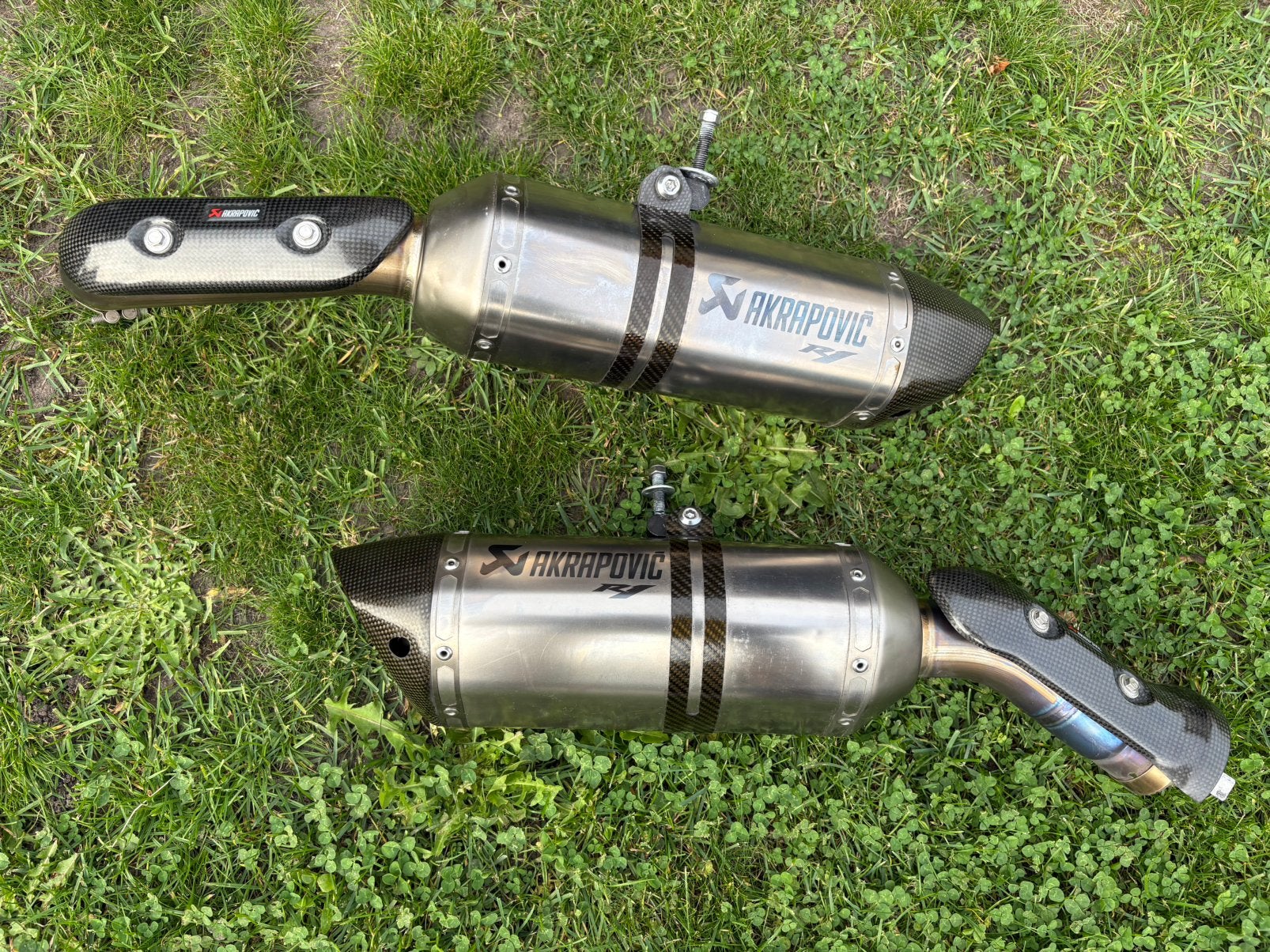 Akrapovic dempers yamaha r1 2009t/m 2012 met db killers, Ophalen of Verzenden