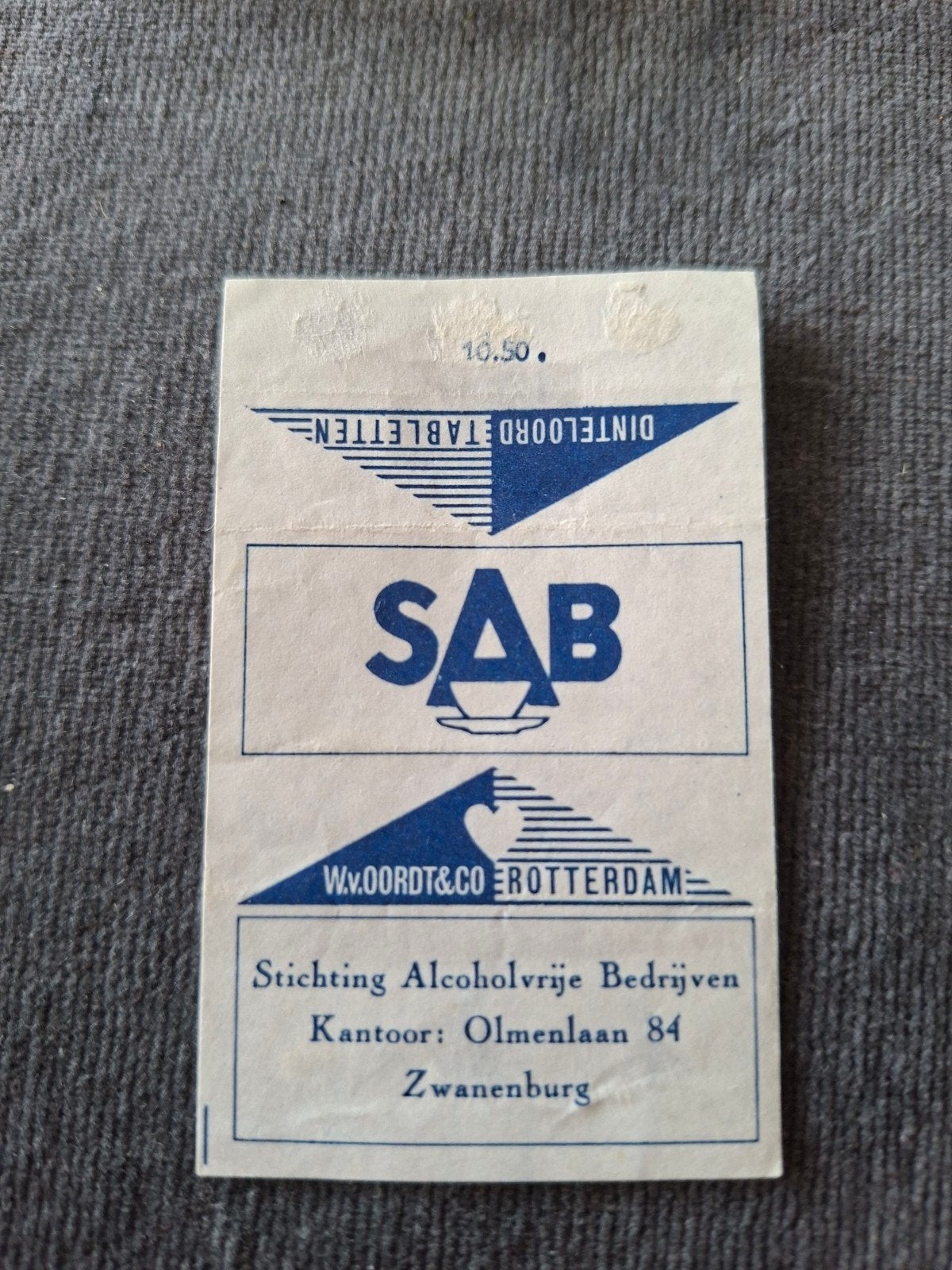Suikerwikkel, Zwanenburg Stichting Alcoholvrije Bedrijven, Verzenden, Nederland