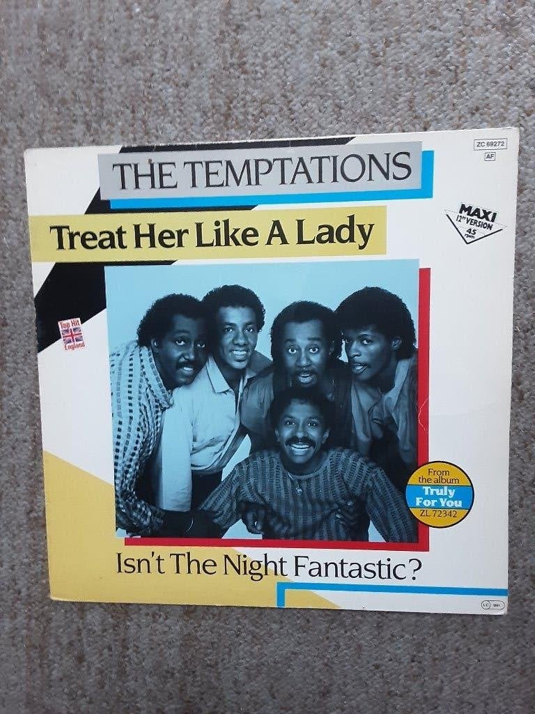 maxi single The Temptations treat her like a lady, Cd's en Dvd's, LP, Gebruikt, Originele persing, Ophalen of Verzenden