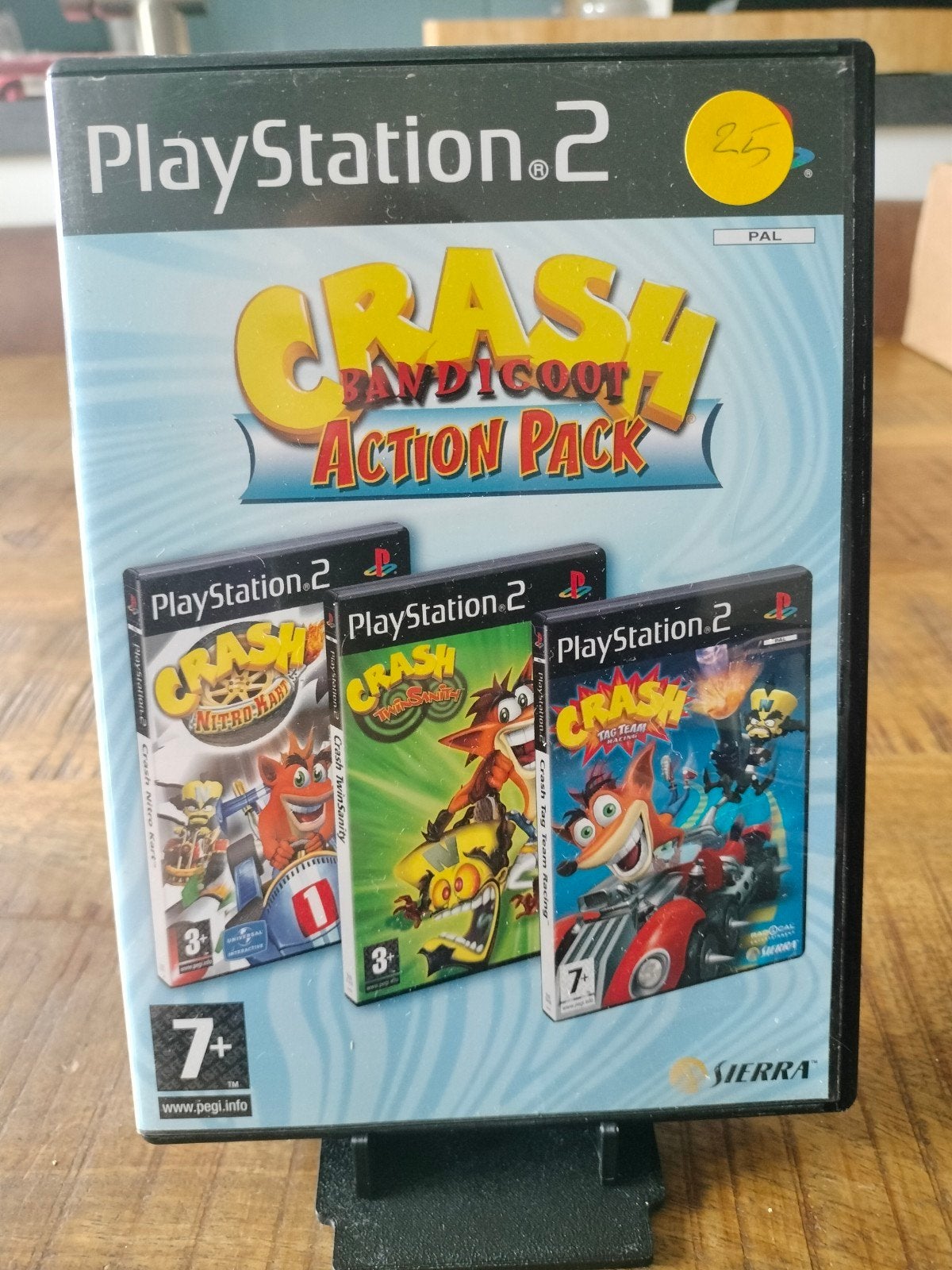 Crash Bandicoot Action Pack PS2 - 3 games in 1!, Gebruikt, Gekoppelde computers, Racen en Vliegen, Ophalen of Verzenden