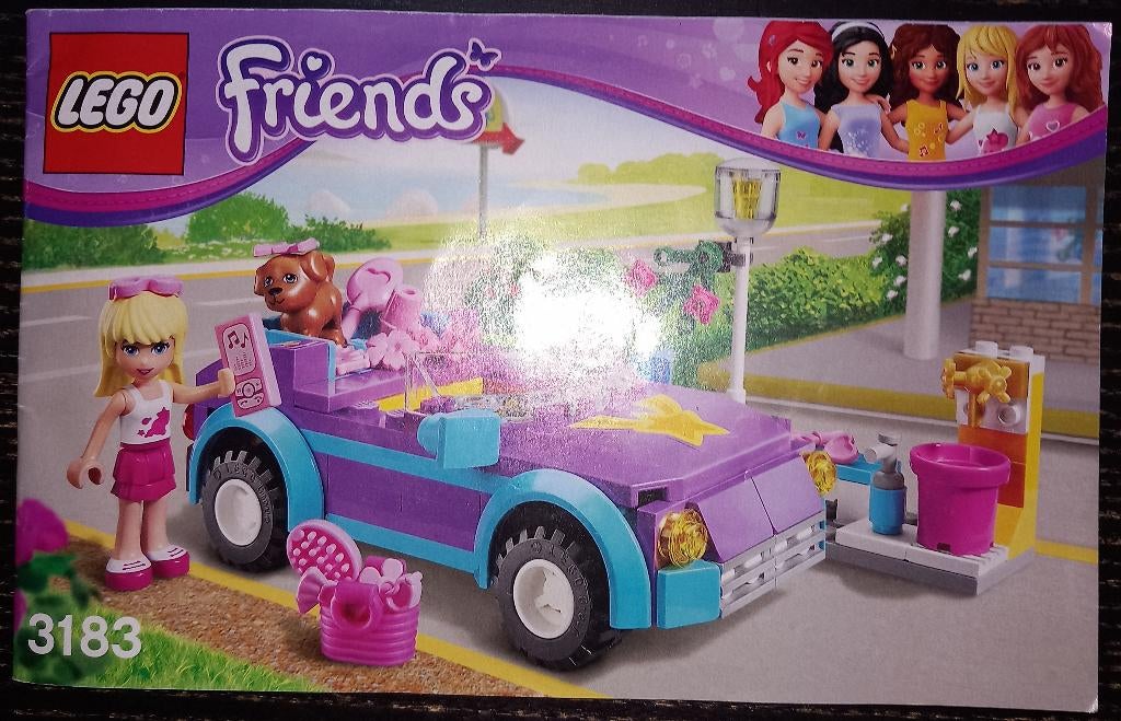 lego 3183-1 (b) lego friends, Stephanie's coole cabrio, Ophalen of Verzenden, Gebruikt, Complete set, Lego