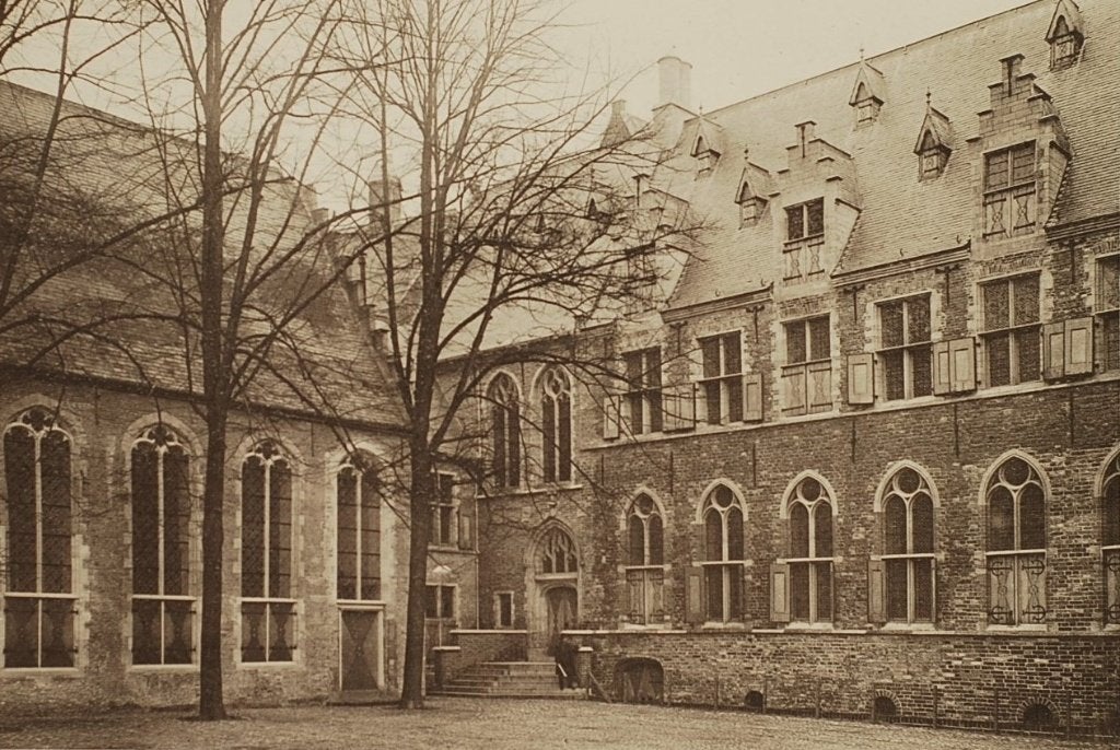De Abdij van Middelburg - Originele illustratie uit 1902, Verzenden, Zo goed als nieuw, Gebouw, Voor 1940