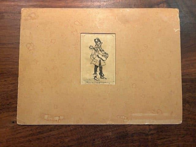 Kleine Tekening van muzikant door Willem Snitker, Antiek en Kunst, Kunst | Tekeningen en Foto's, Ophalen of Verzenden, Tekening