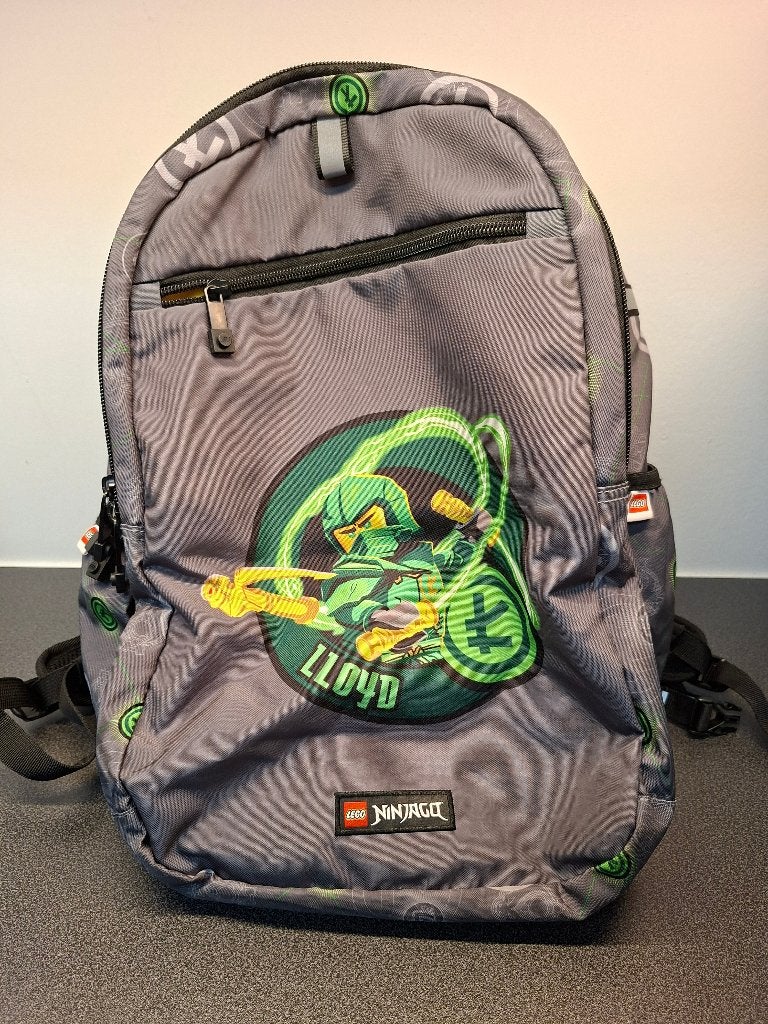 LEGO Ninjago Lloyd schoolrugzak 46 cm – grijs/groen, Minder dan 30 cm, Rugtas, Zo goed als nieuw, Grijs