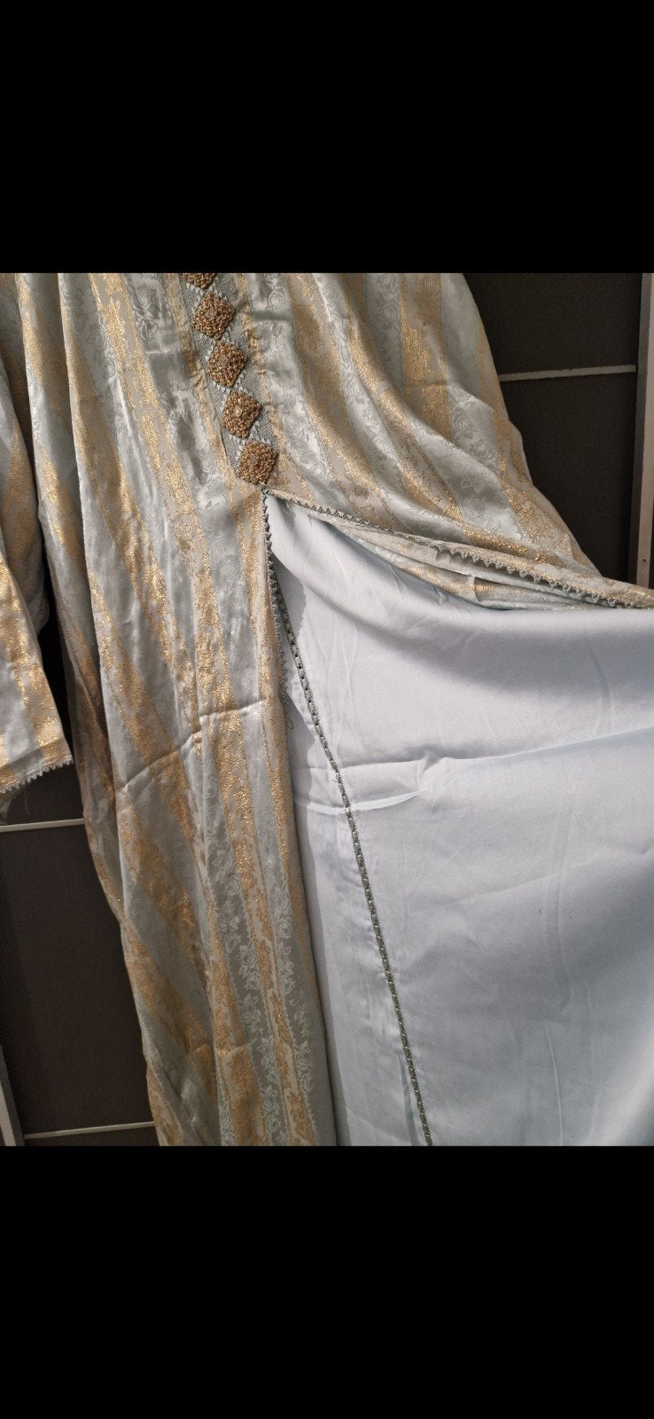 Mooie Marokkaanse takchita - Lichtblauw met Goud, Kleding | Dames, Overige Dameskleding, Onbekend, Ophalen of Verzenden, Zo goed als nieuw