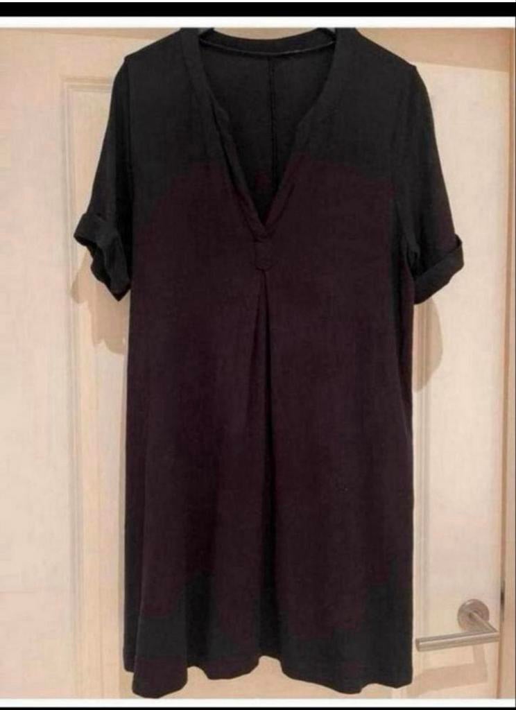 Zwart jurkje met korte mouwen pont neuf maat xl, Kleding | Dames, Zwart, Maat 46/48 (XL) of groter, Ophalen of Verzenden, Zo goed als nieuw
