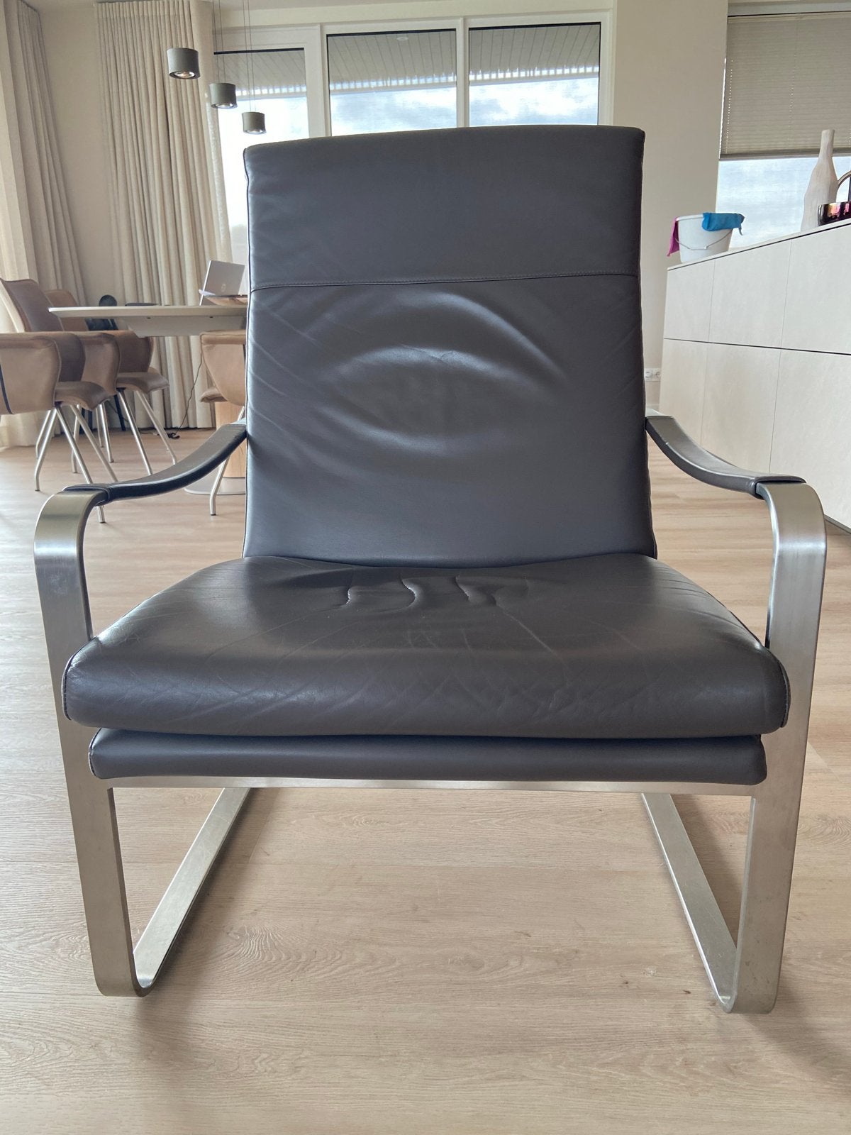 Rolf Benz 568 Fauteuil - Comfortabele Design Stoel, Huis en Inrichting, Ophalen, Gebruikt, Leer, 75 tot 100 cm