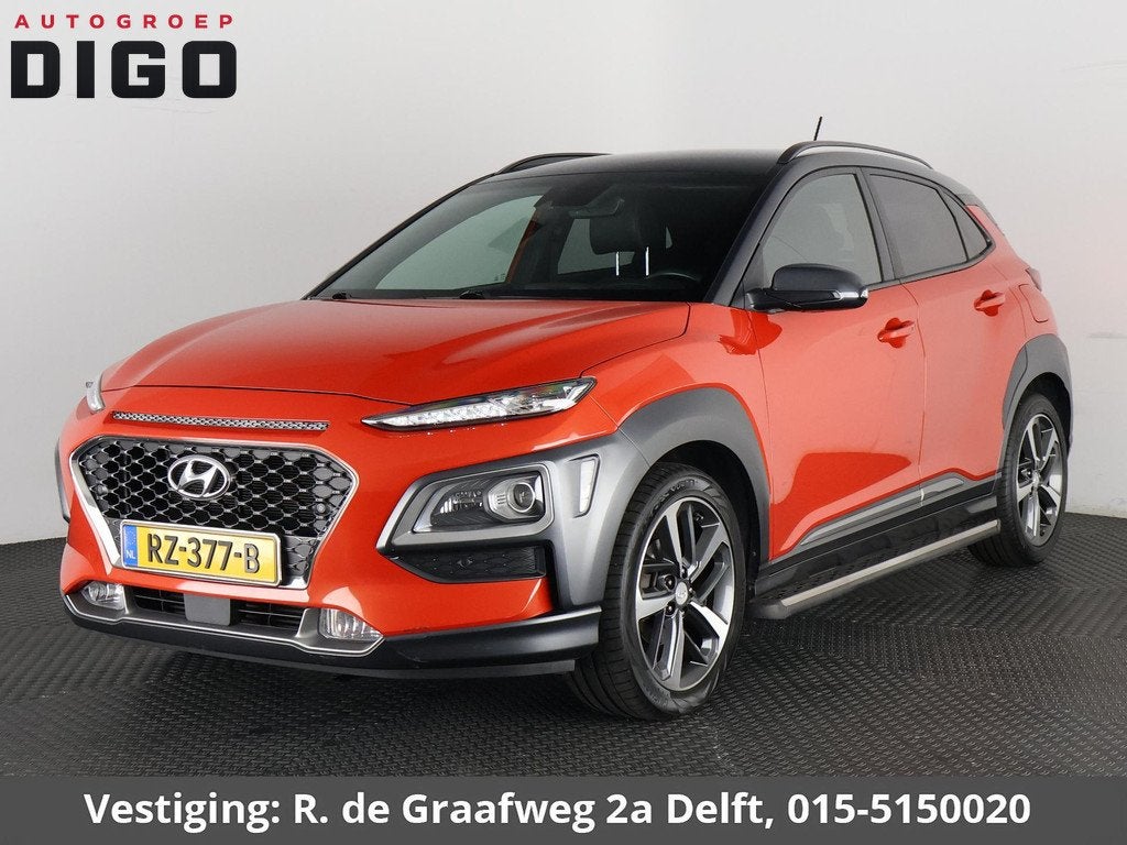 Hyundai Kona 1.0T Premium Two-Tone Sport | Apple Carplay & A, Auto's, Hyundai, Voorwielaandrijving, Gebruikt, Euro 6, Overige kleuren