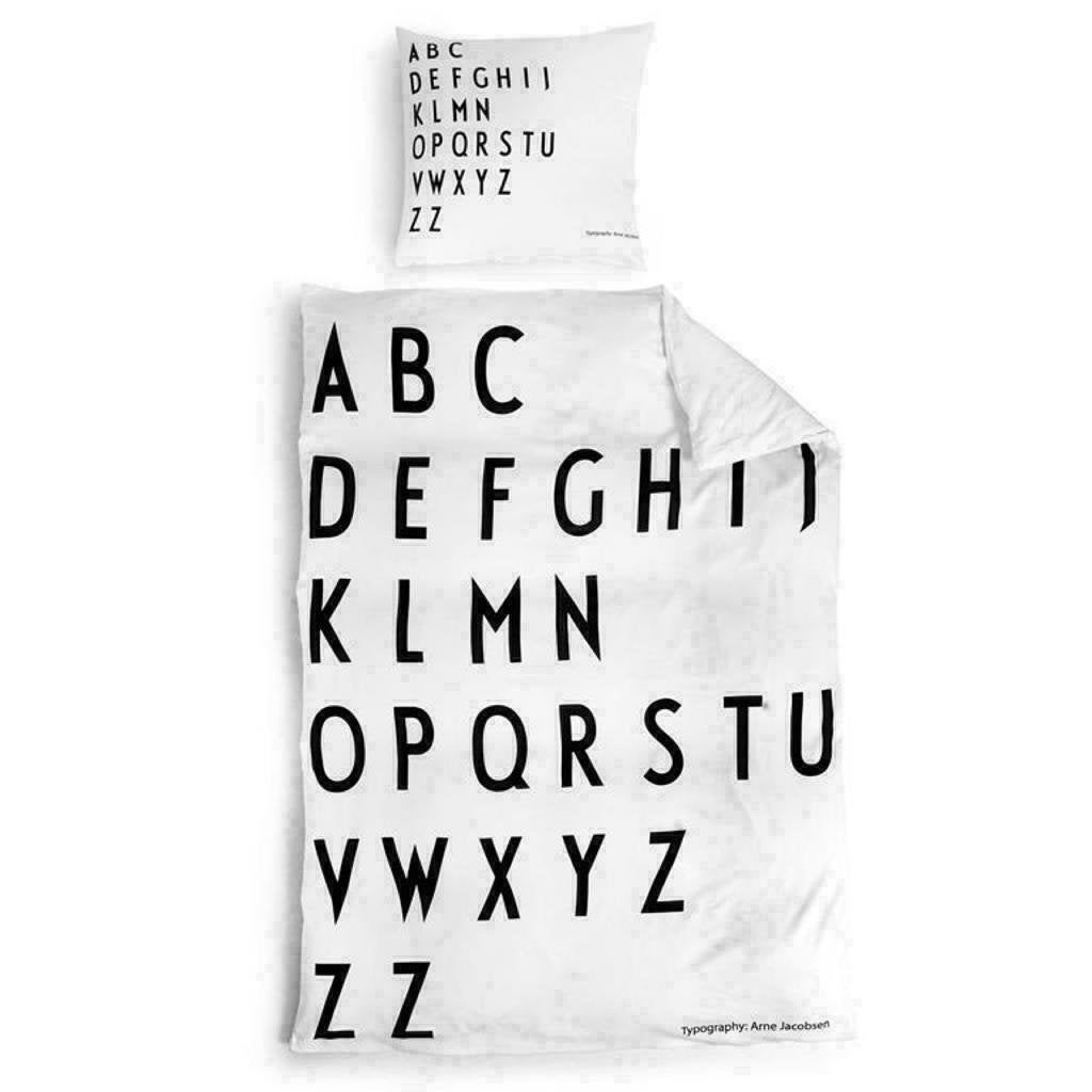 DESIGN LETTERS ARNE JACOBSEN DEKBEDOVERTREK 140 X 200, Eenpersoons, Wit, Dekbedovertrek, Nieuw