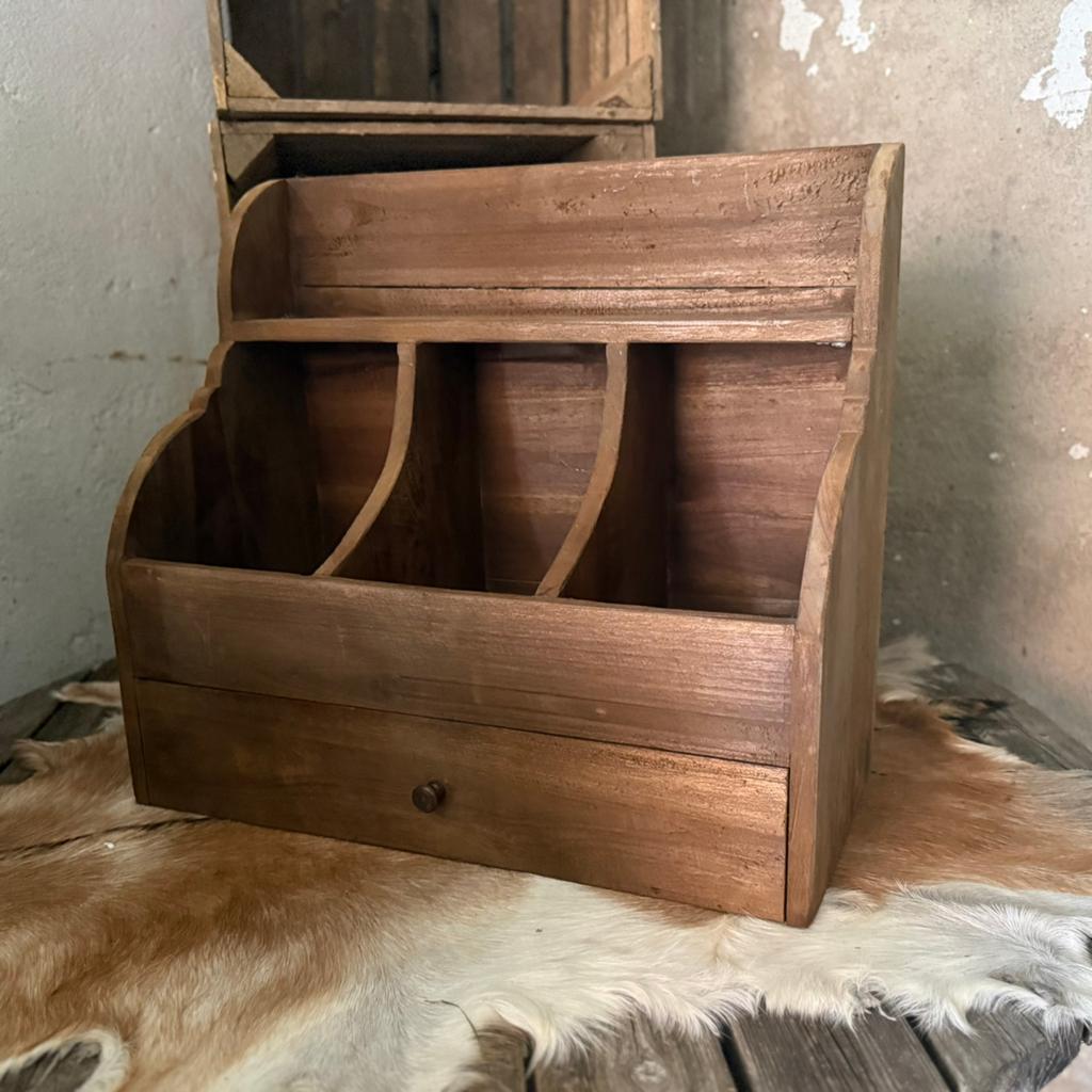Landelijke gruttersbak met lade, Hout, Nieuw, Ophalen of Verzenden, Landelijk