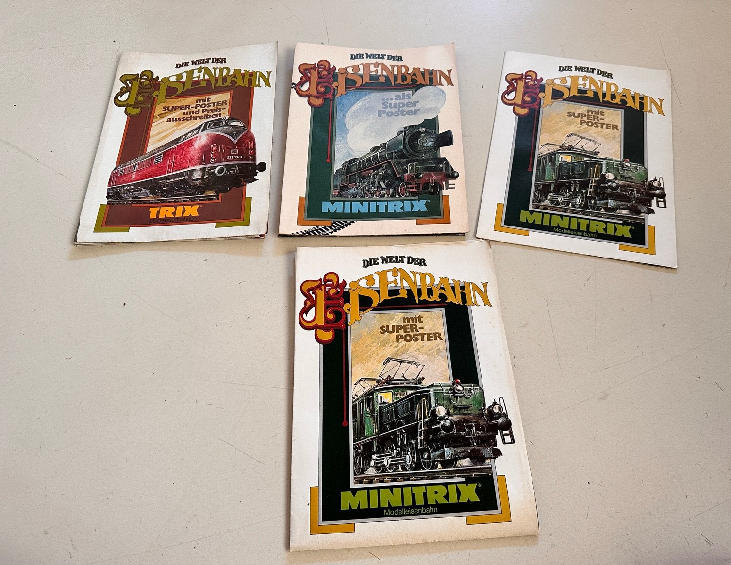 Vintage Minitrix/Trix Spoor N/ Posters "Die Welt der Eisen, Ophalen of Verzenden, Gebruikt, Gelijkstroom, Trix