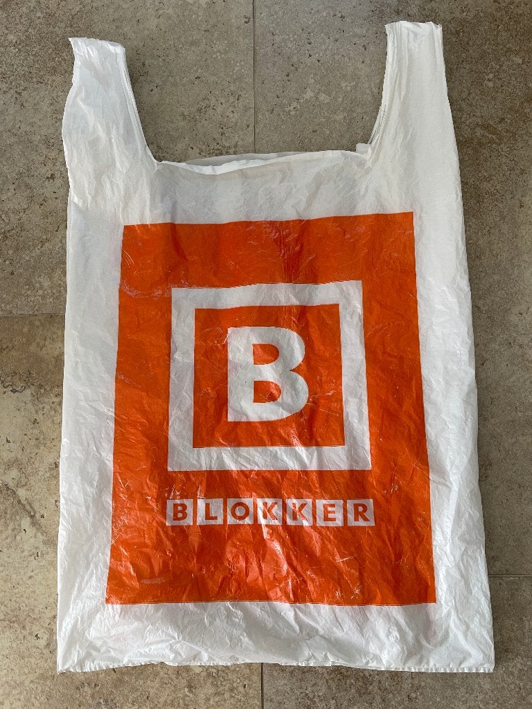 "Blokker" Tas 'Extra Groot', Ophalen of Verzenden, Gebruikt, Reclamebord