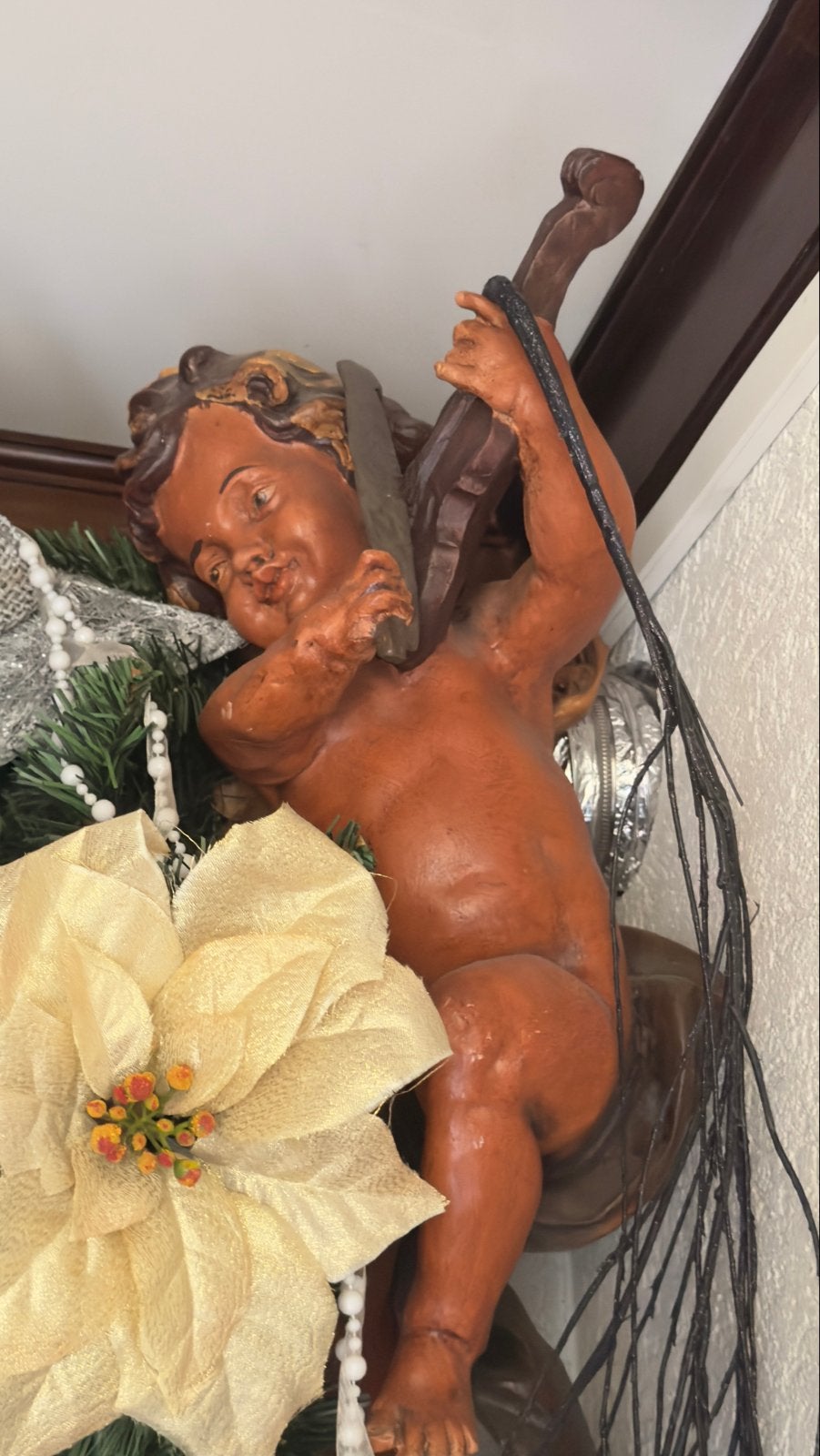 Set van 2 Engelen Beelden - Klassieke Decoratie, Ophalen, Overige onderwerpen, Handgemaakt, 20 - 50 cm