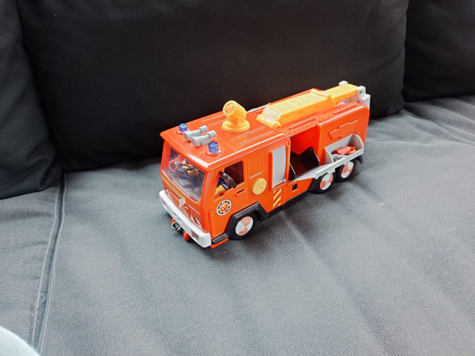 Brandweerman Sam Jupiter brandweerwagen met poppetjes, Ophalen of Verzenden, Gebruikt