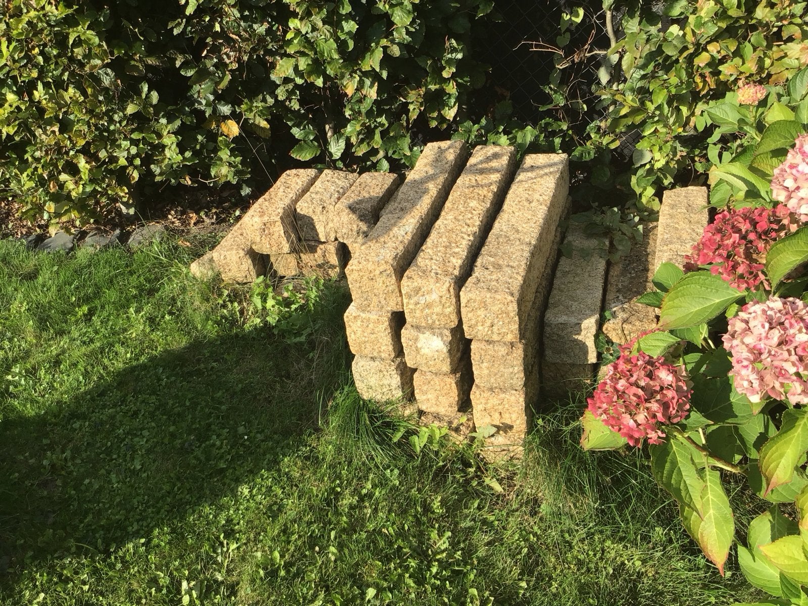 Granieten banden voor tuin of straatwerk, Tuin en Terras, Gebruikt, Graniet, Bruin, Overige typen