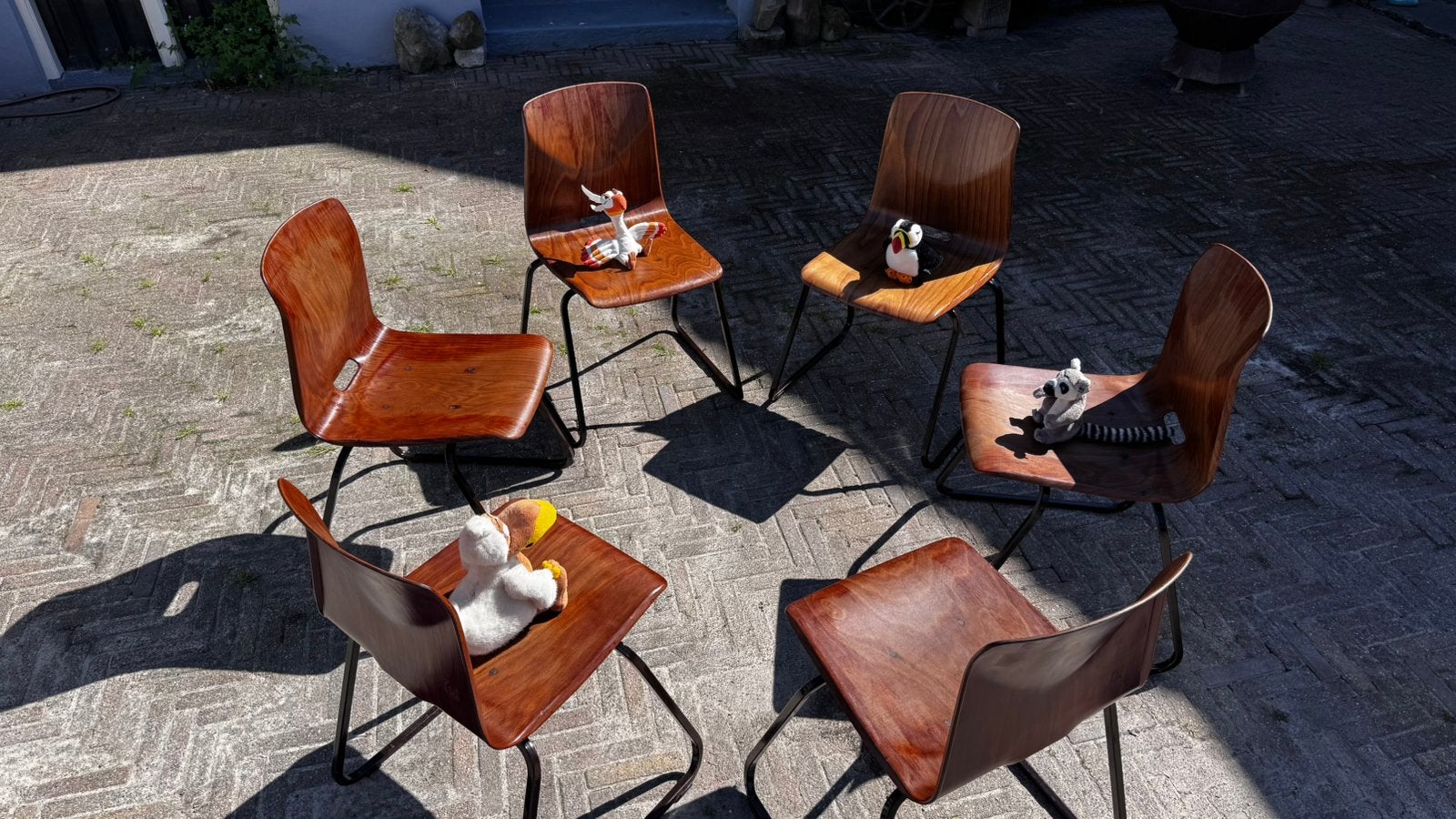 Thur Up Seat - Pagholz - Set van 6, Huis en Inrichting, Stoelen, Ophalen, Gebruikt, Bruin, Vijf, Zes of meer stoelen