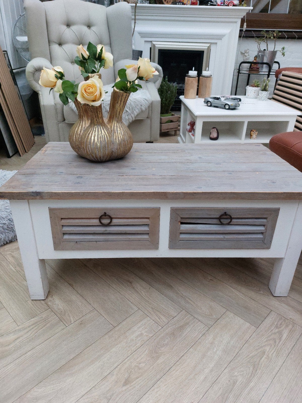 leuke salon tafel., Huis en Inrichting, Gezellig, Gebruikt, 50 tot 100 cm, Grenenhout